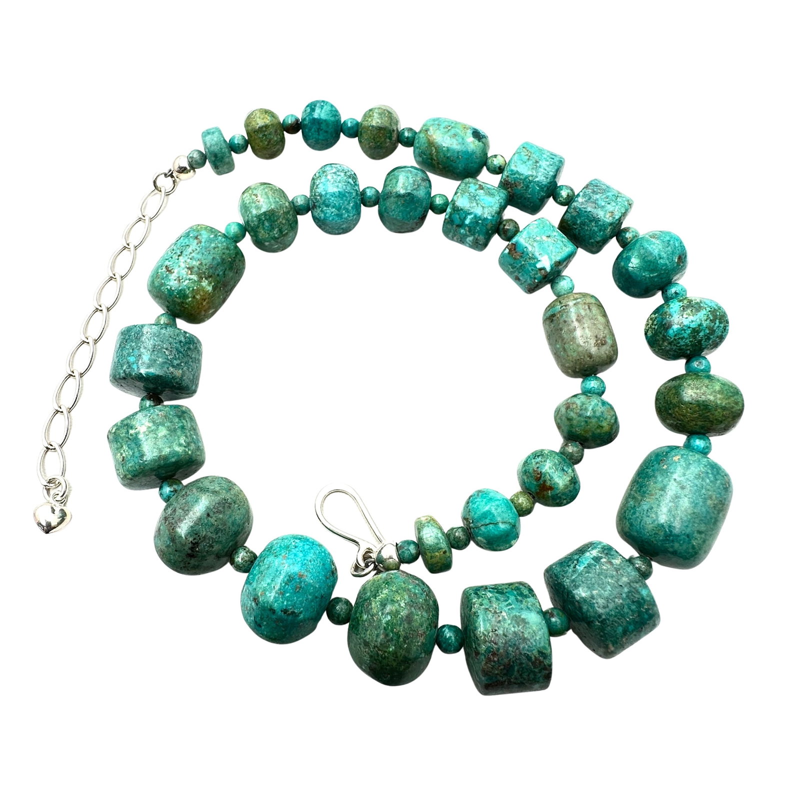 Jay King Mine Finds Turquoise Bead Sterling Silver Necklace 16 to 18 Inch: Jay King Mine Finds Turquoise Bead Sterling Silver Necklace 16 to 18 Inch