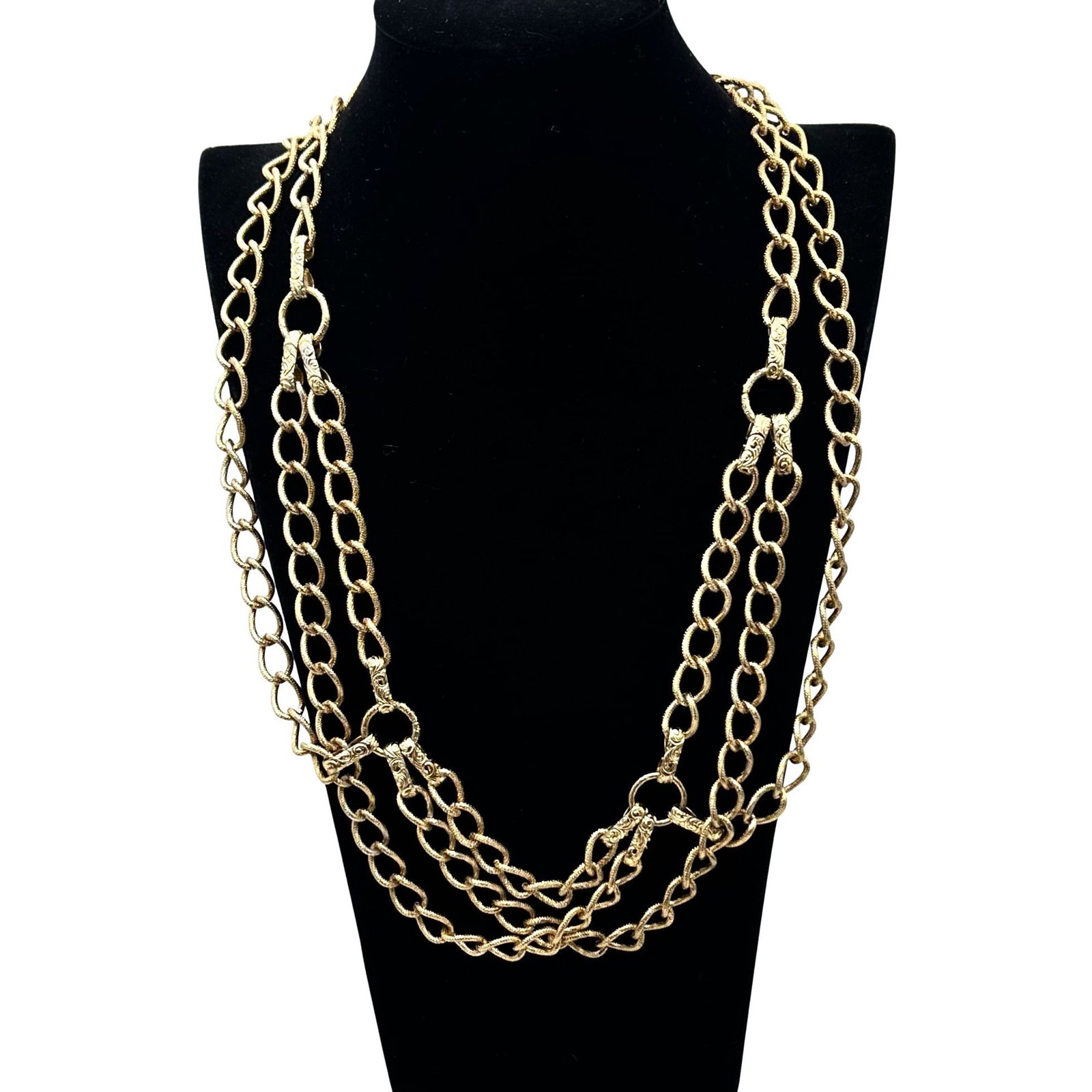 Vintage Antiqued Gold Tone Statement Belt or Large Necklace: Vintage Antiqued Gold Tone Statement Belt or Large Necklace