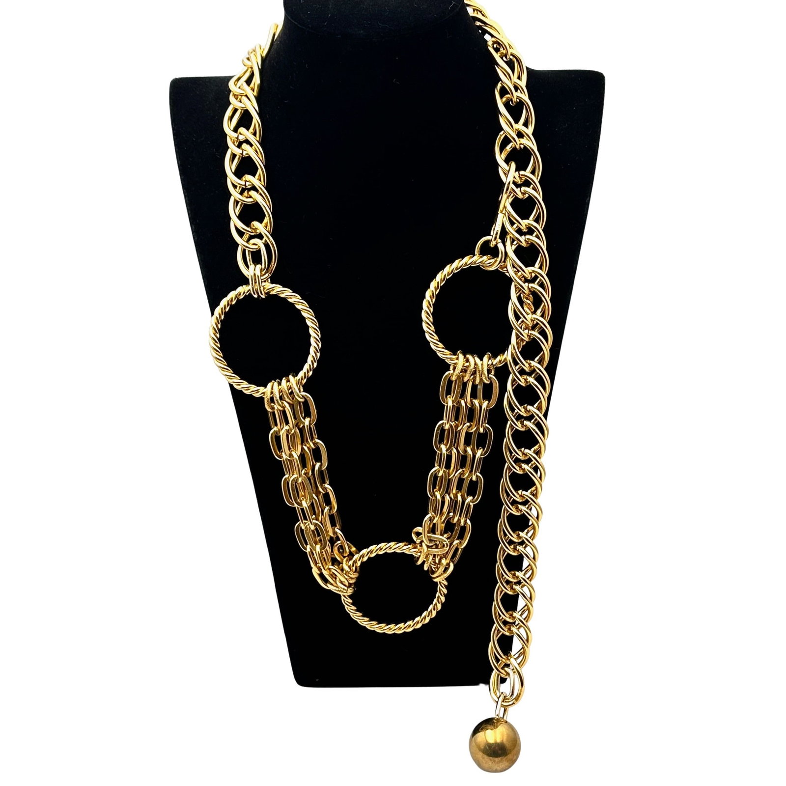 Vintage Gold Tone Statement Belt or Large Necklace: Vintage Gold Tone Statement Belt or Large Necklace
