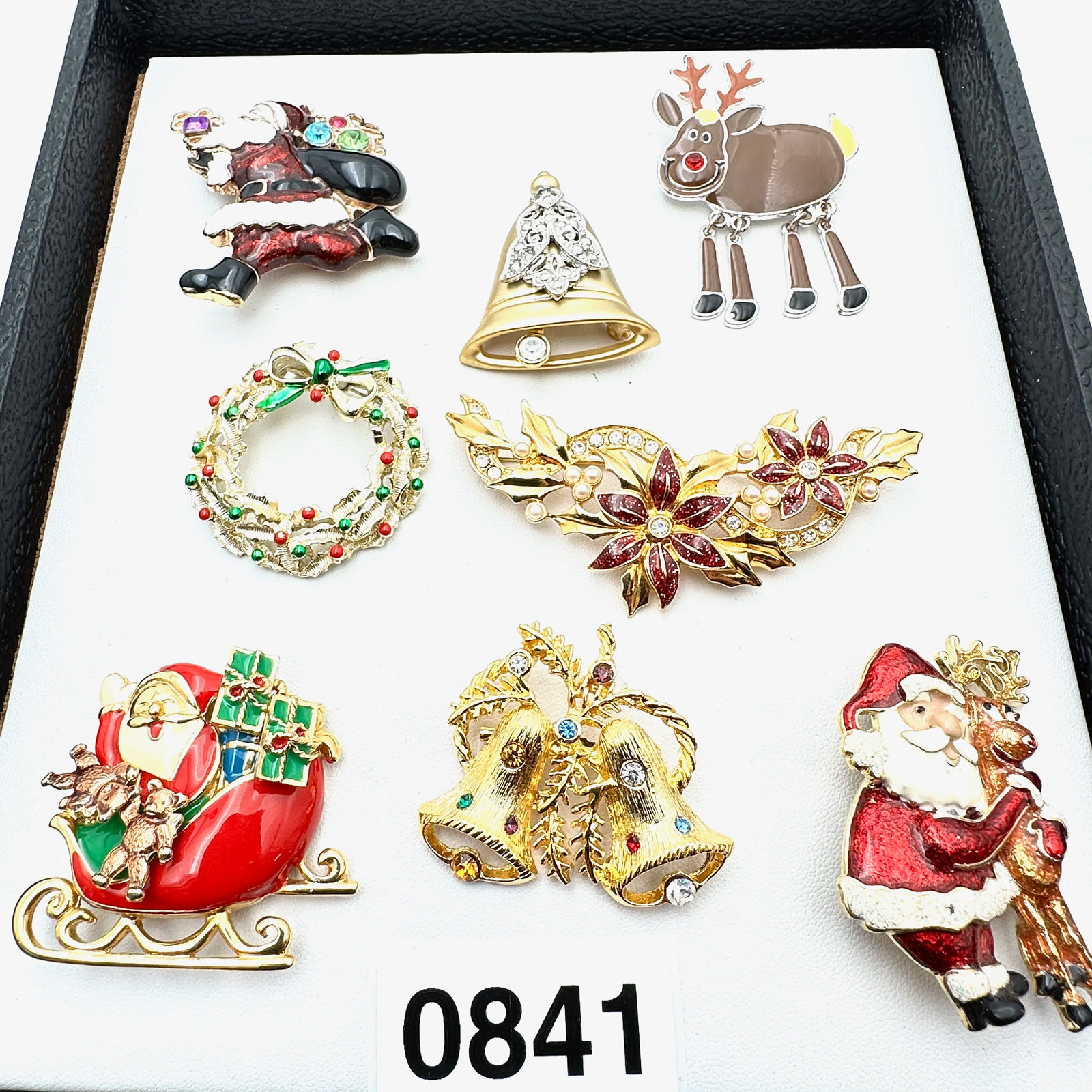 Vintage Jewelry Group Christmas Holiday Haskell Father Christmas Sanda Reindeer Sleigh Bells: Vintage Jewelry Group Christmas Holiday Haskell Father Christmas Sanda Reindeer Sleigh Bells