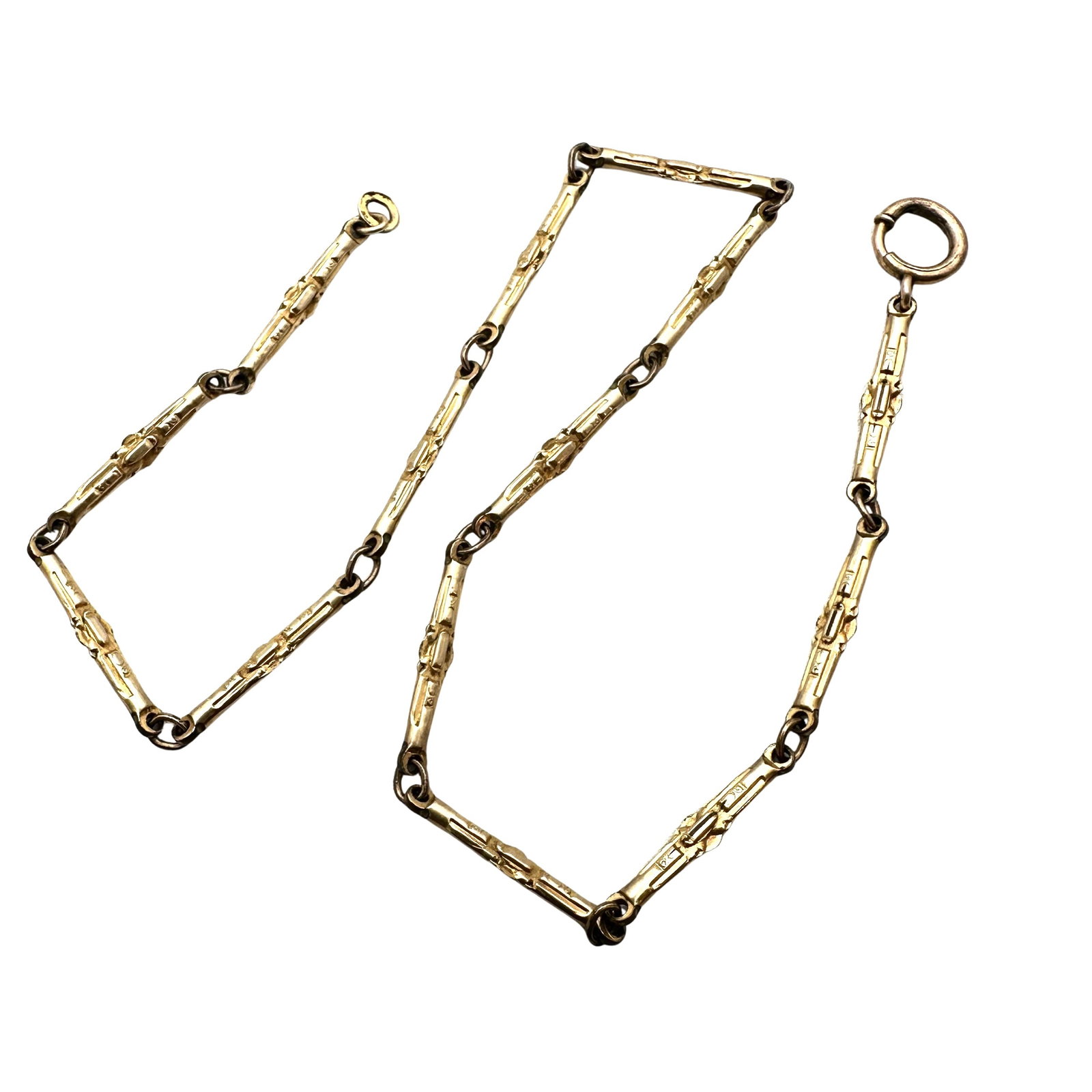 Antique Gold Filled Watch Chain 12 Inch Length: Antique Gold Filled Watch Chain 12 Inch Length