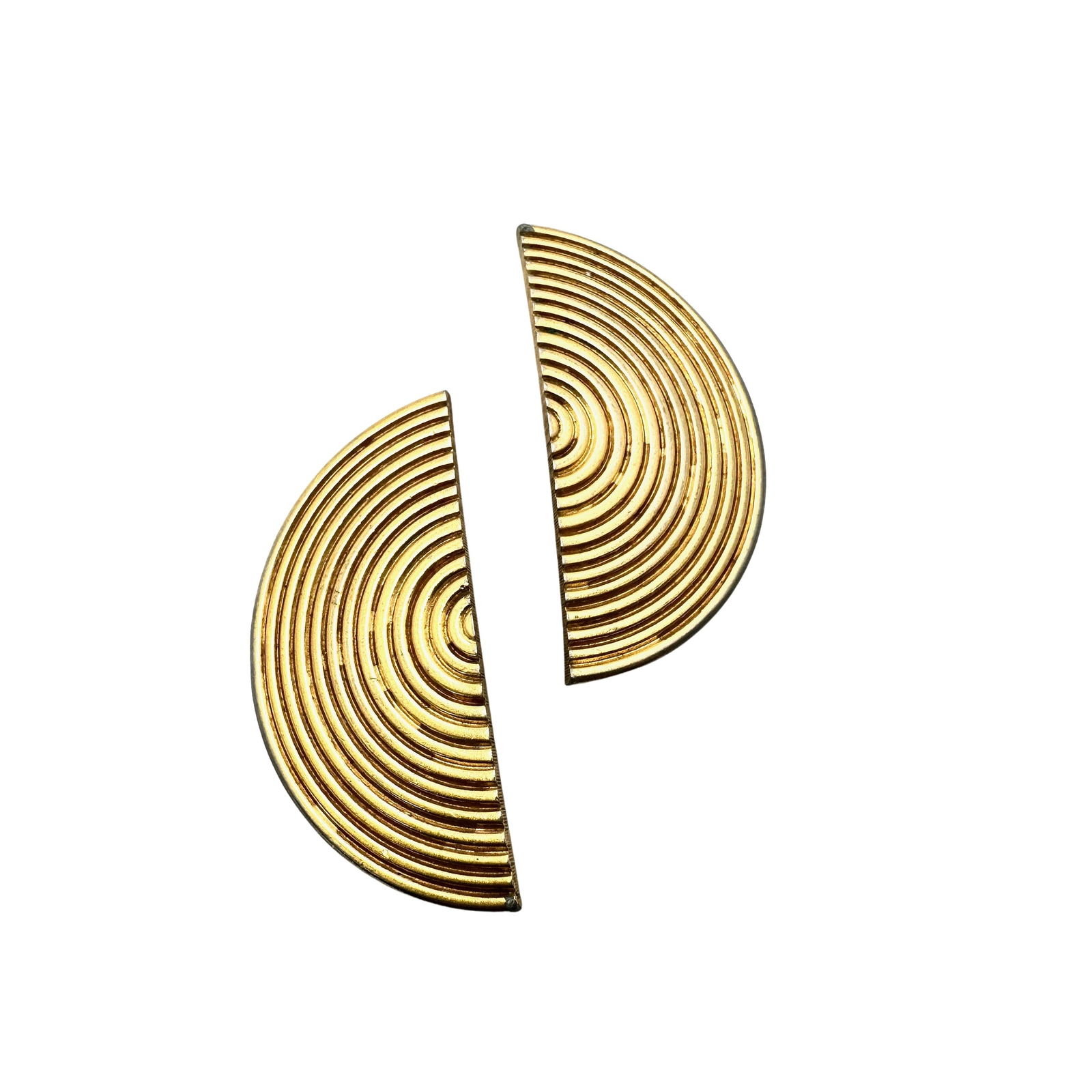 Vintage Rare Pierre Cardin Gold Tone Clip Statement Earrings 2 Inch: Vintage Rare Pierre Cardin Gold Tone Clip Statement Earrings 2 Inch