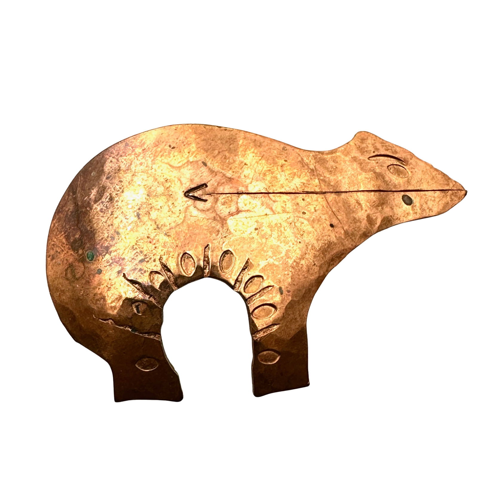Vintage American Southwest Copper Bear Brooch Pin 2.5 Inch: Vintage American Southwest Copper Bear Brooch Pin 2.5 Inch