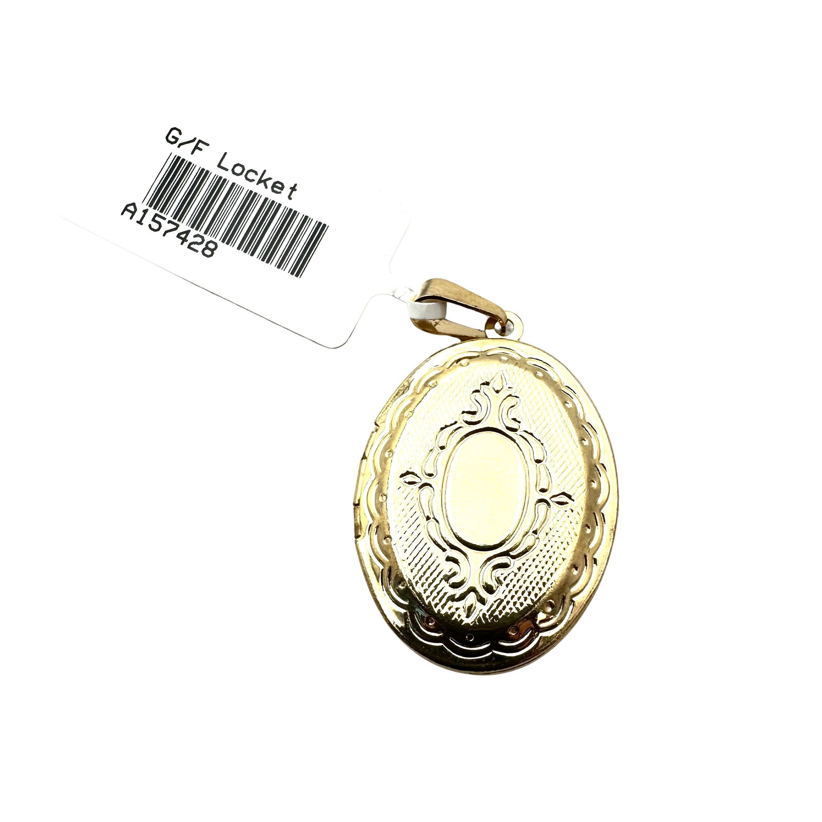 Vintage Gold Filled Oval Locket 1.5 Inch New Old Stock From Closed Jewelry Store Original Tag (1 of 2)