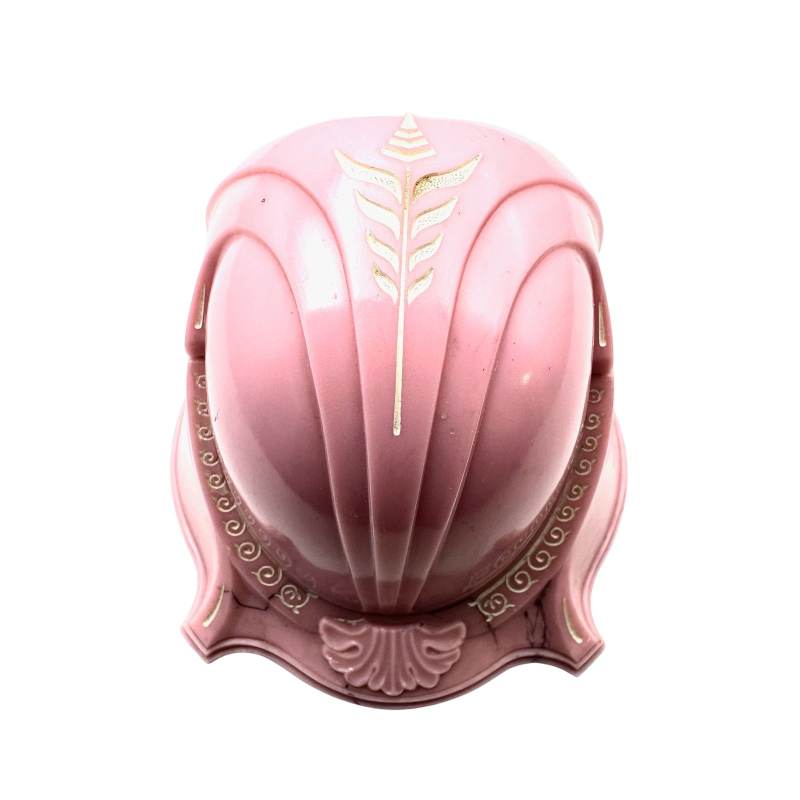 Antique Vintage Pink Celluloid Domed Ring Box 3 Inch Length (1 of 2)