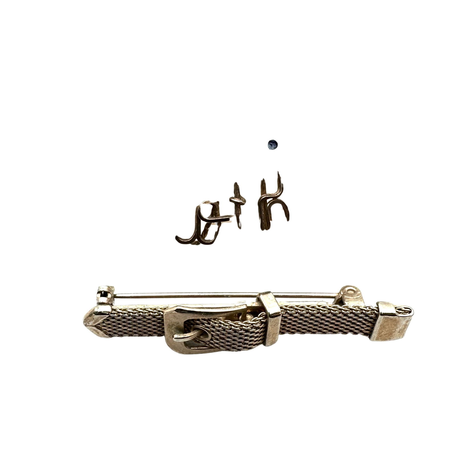 Vintage Jewelry Group Lot of Two Pins Buckle Pearl Mother Bird Design (1 of 2)