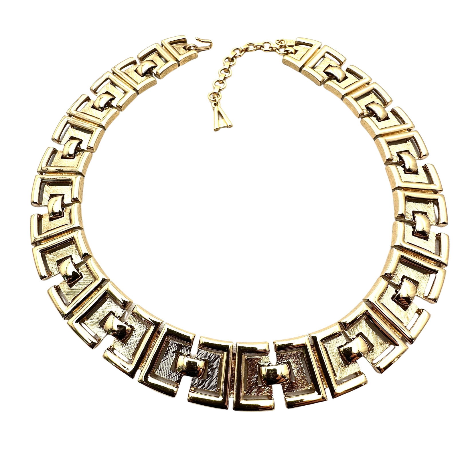 Vintage Monet Gold Tone Statement Necklace Choker 16 Inch (1 of 2)