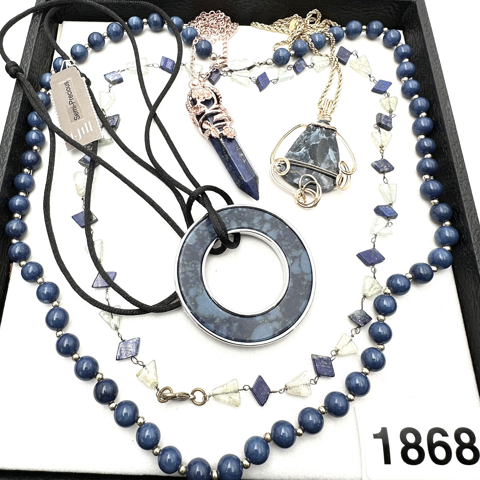 Vintage Jewelry Group Lot Lapis Lazuli Gemstone Costume Jewelry Necklaces (1 of 2)