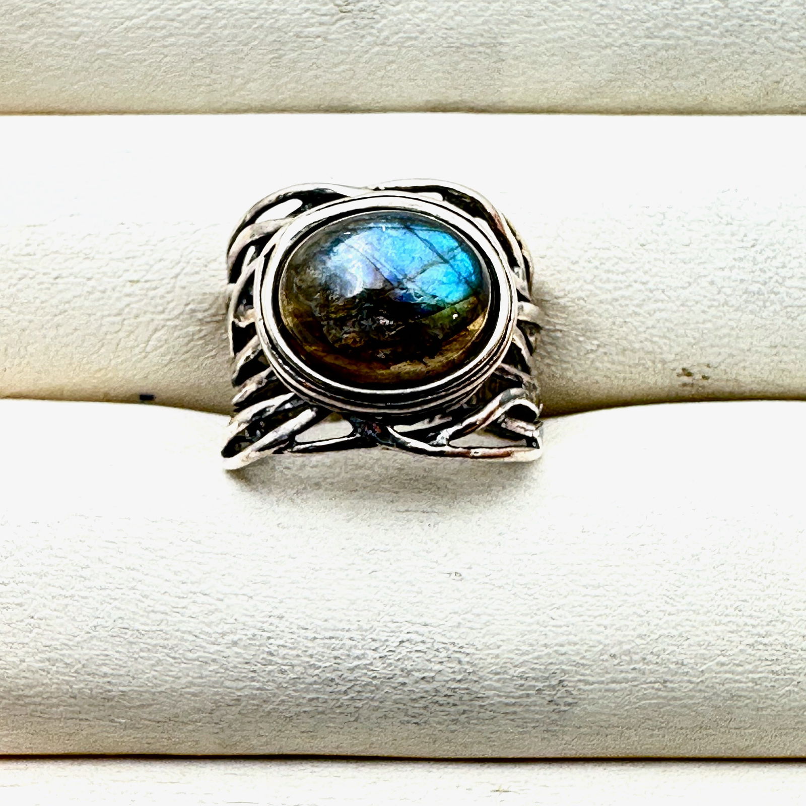 Isreal Labradorite Sterling Silver Ring Size 7 (1 of 2)