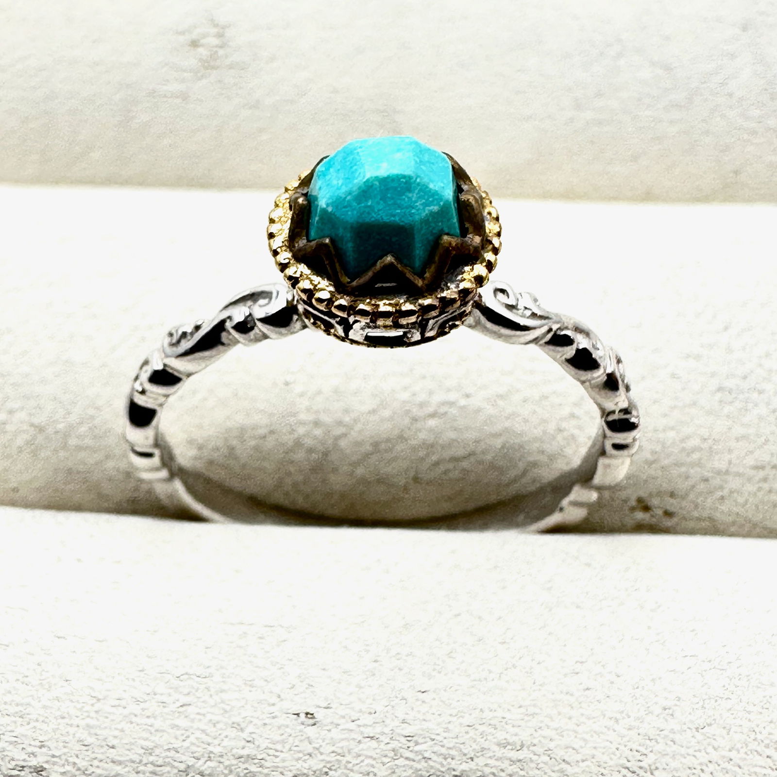Michael Valitutti Turquoise Sterling Silver Ring Size 9 (1 of 2)