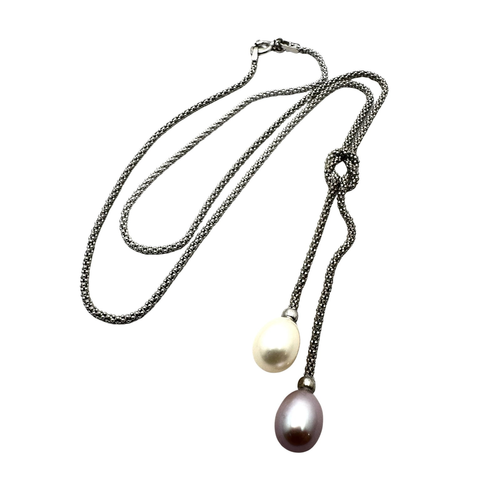 Black White Pearl Pendant Sterling Silver 16 Inch Necklace 5 Grams: Black White Pearl Pendant Sterling Silver 16 Inch Necklace 5 Grams