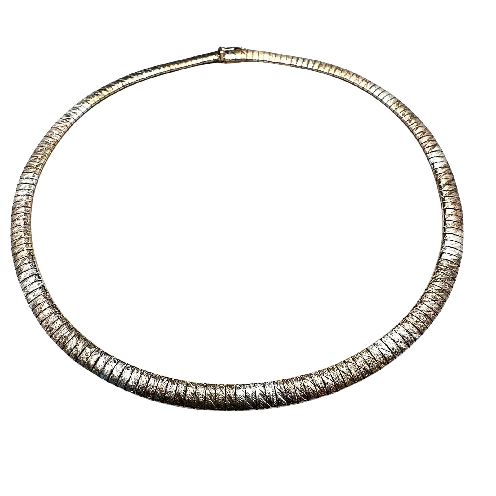 Sterling Silver 16 Inch Choker Necklace 5 MM Wide Weight 23 Grams: Sterling Silver 16 Inch Choker Necklace 5 MM Wide Weight 23 Grams