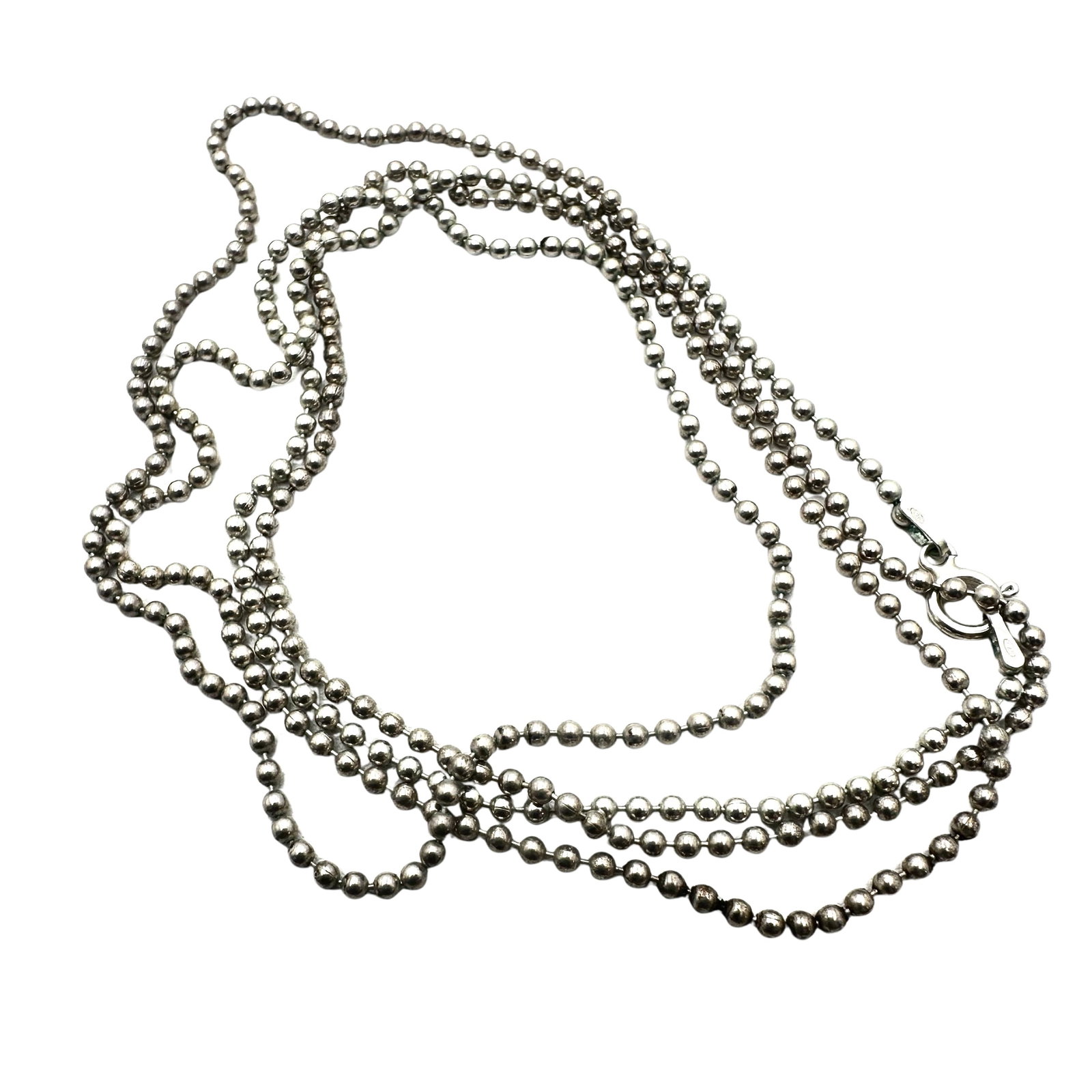 Extra Long Sterling Silver Popcorn Chain 34 Inch Necklace 10 Grams: Extra Long Sterling Silver Popcorn Chain 34 Inch Necklace 10 Grams