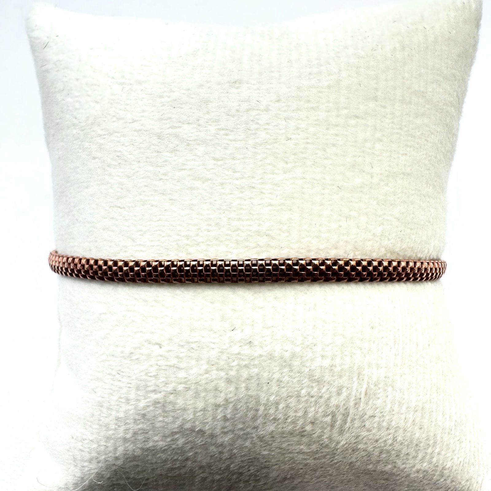 Argento Vivo Italian Rose Gold Over Sterling Silver Bracelet Adjustable Size 4.1 Grams: Argento Vivo Italian Rose Gold Over Sterling Silver Bracelet Adjustable Size 4.1 Grams