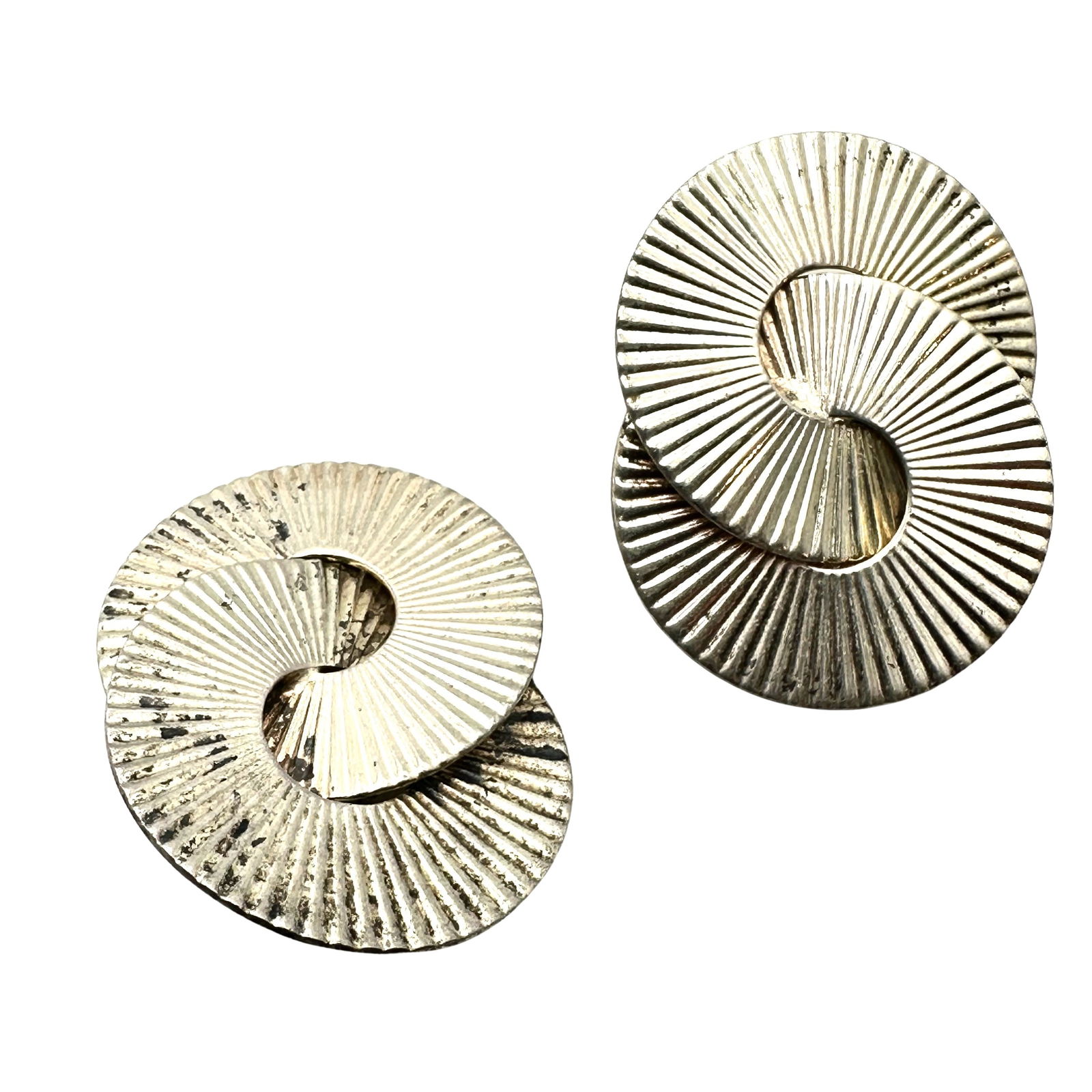 Ernest Steiner Gold Over Sterling Silver Clip Earrings 1.5 Inch: Ernest Steiner Gold Over Sterling Silver Clip Earrings 1.5 Inch