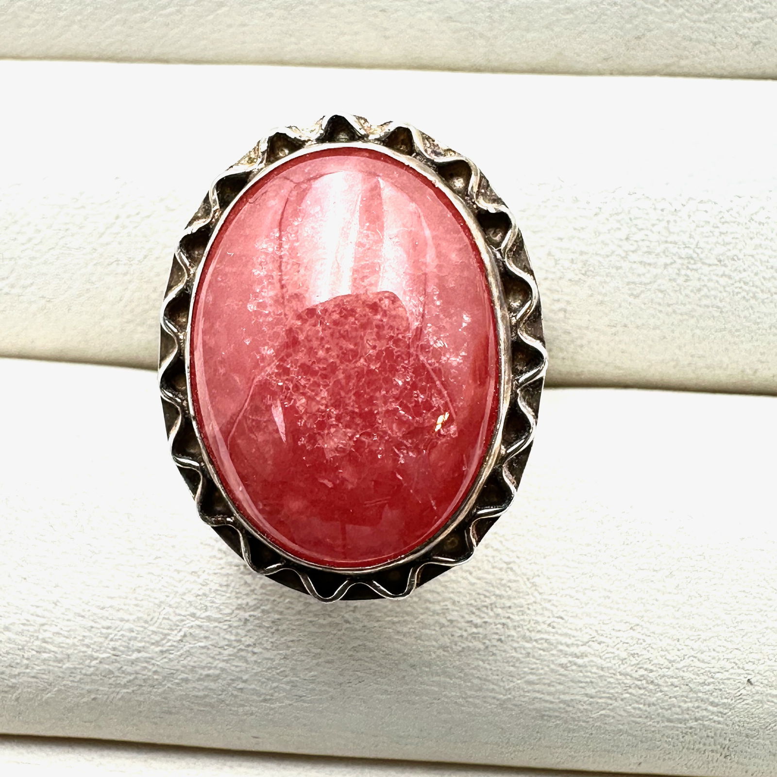 Jay King Mine Finds Pink Gemstone Sterling Silver Ring Size 7 (1 of 2)