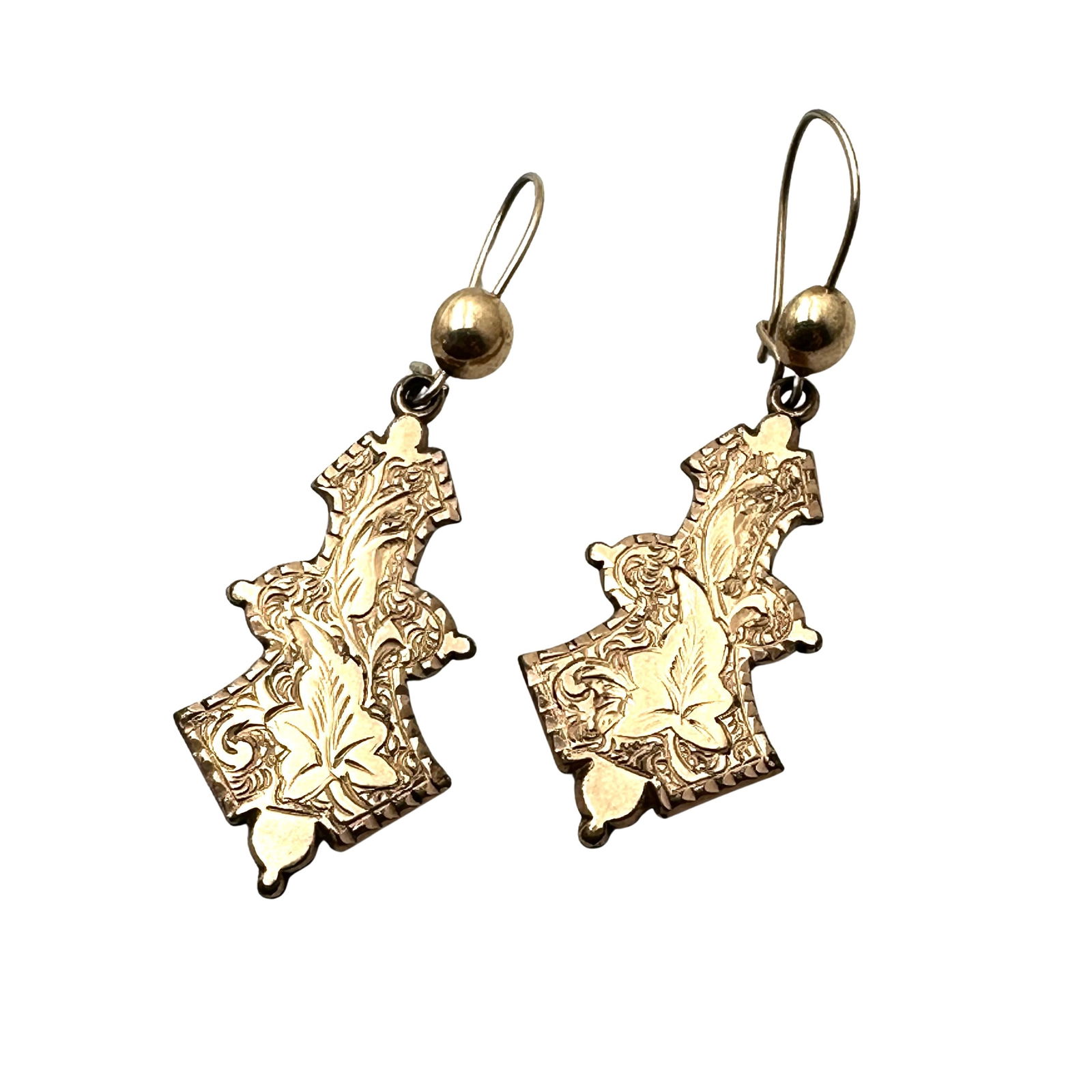 Antique Victorian Gold Filled Chandelier Earrings Wire Pierced 1 3/4 Inch: Antique Victorian Gold Filled Chandelier Earrings Wire Pierced 1 3/4 Inch