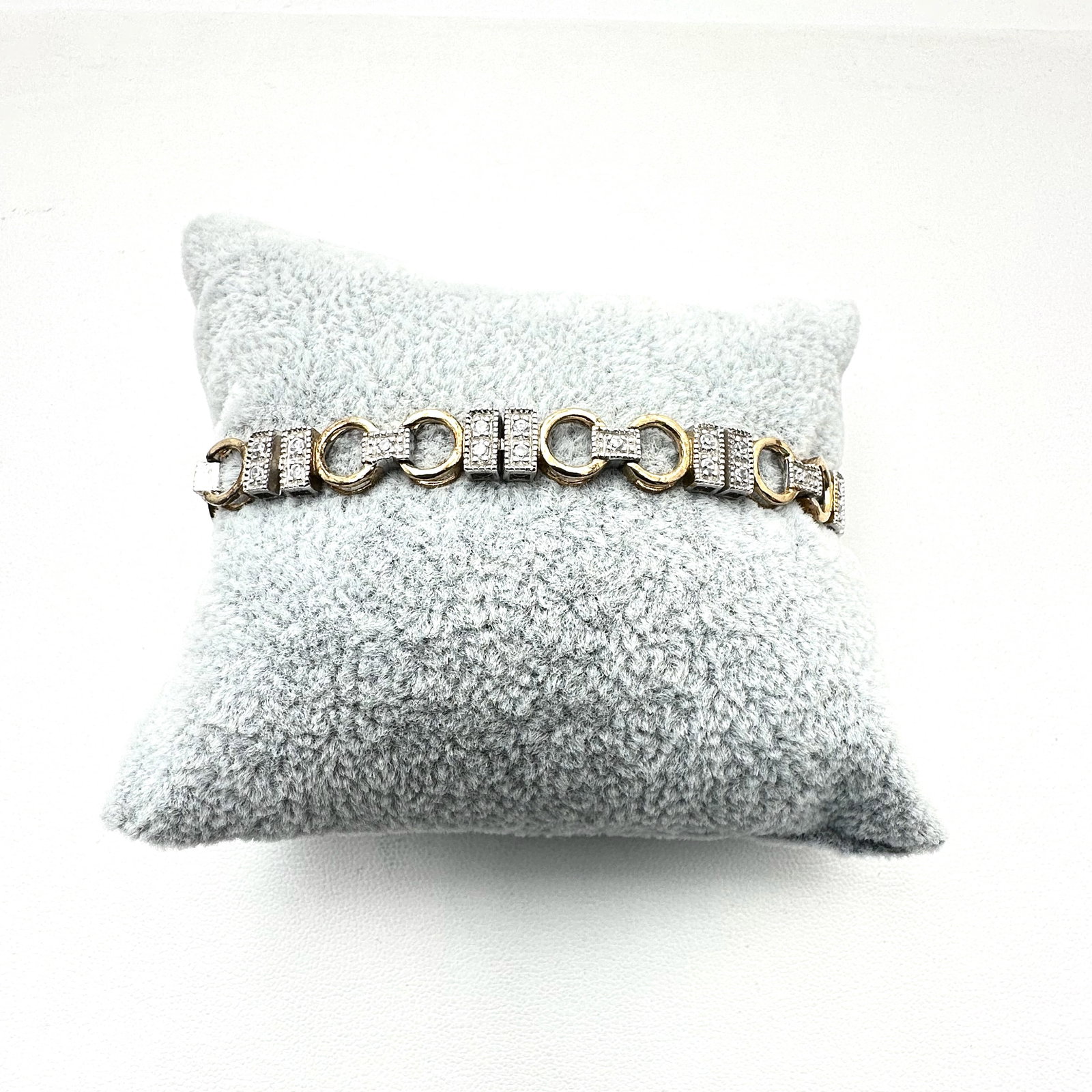 Diamond Gold Over Sterling Silver Tennis Bracelet 7.25 Inch 11.7 Grams: Diamond Gold Over Sterling Silver Tennis Bracelet 7.25 Inch 11.7 Grams