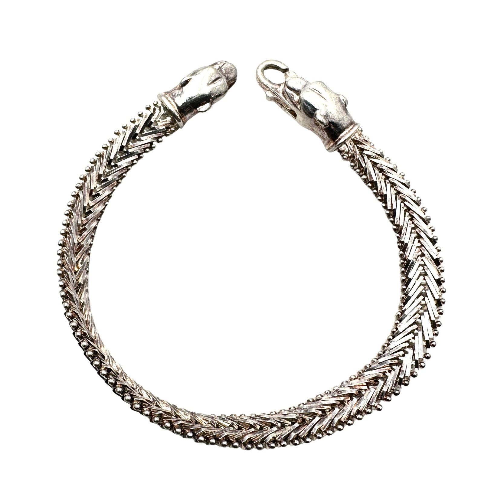 Milor Italy Sterling Silver Panther Bracelet 7 Inch 16.6 Grams (1 of 2)