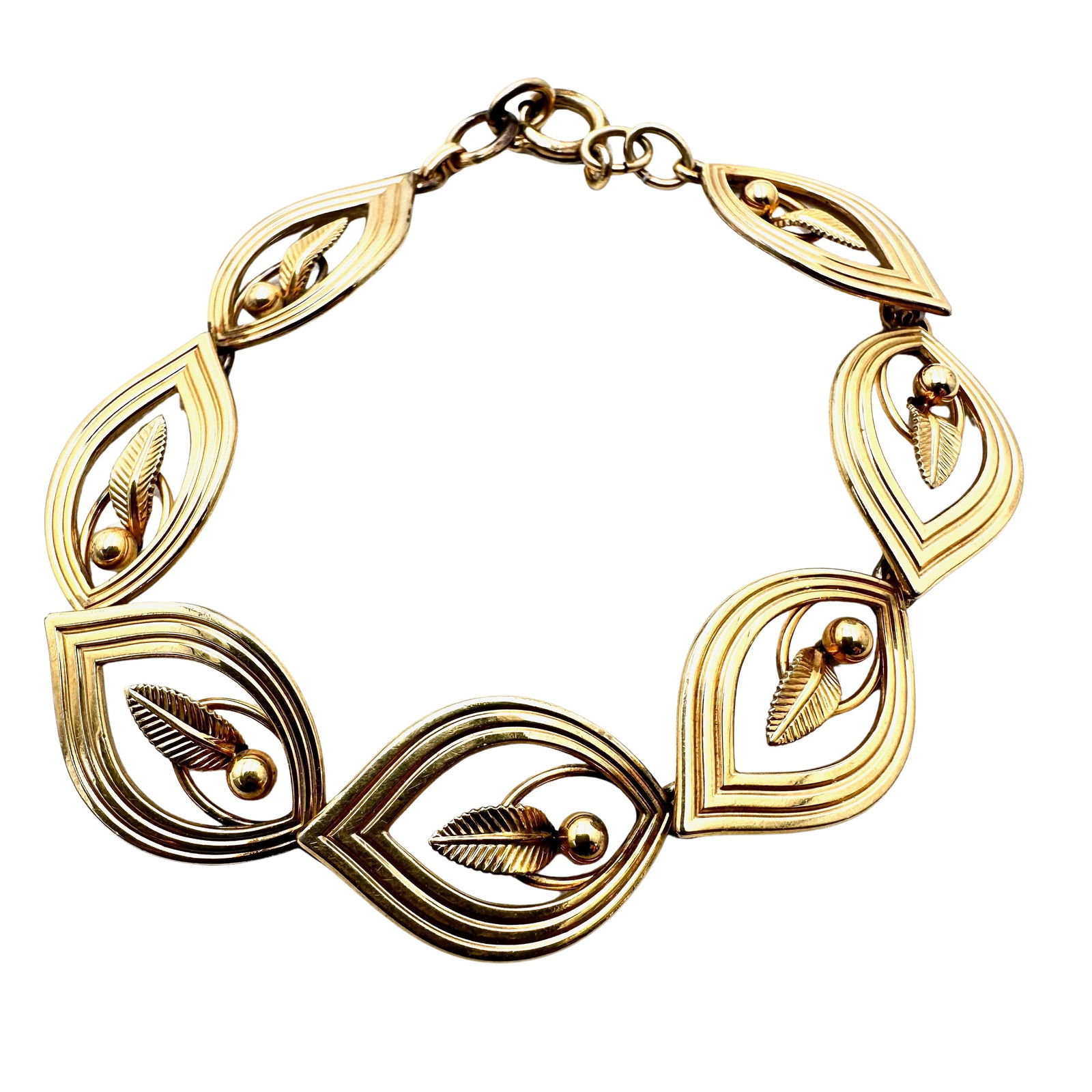 Antique Vintage 1940s Era  Gold Filled Bracelet 7.5 Inch (1 of 2)