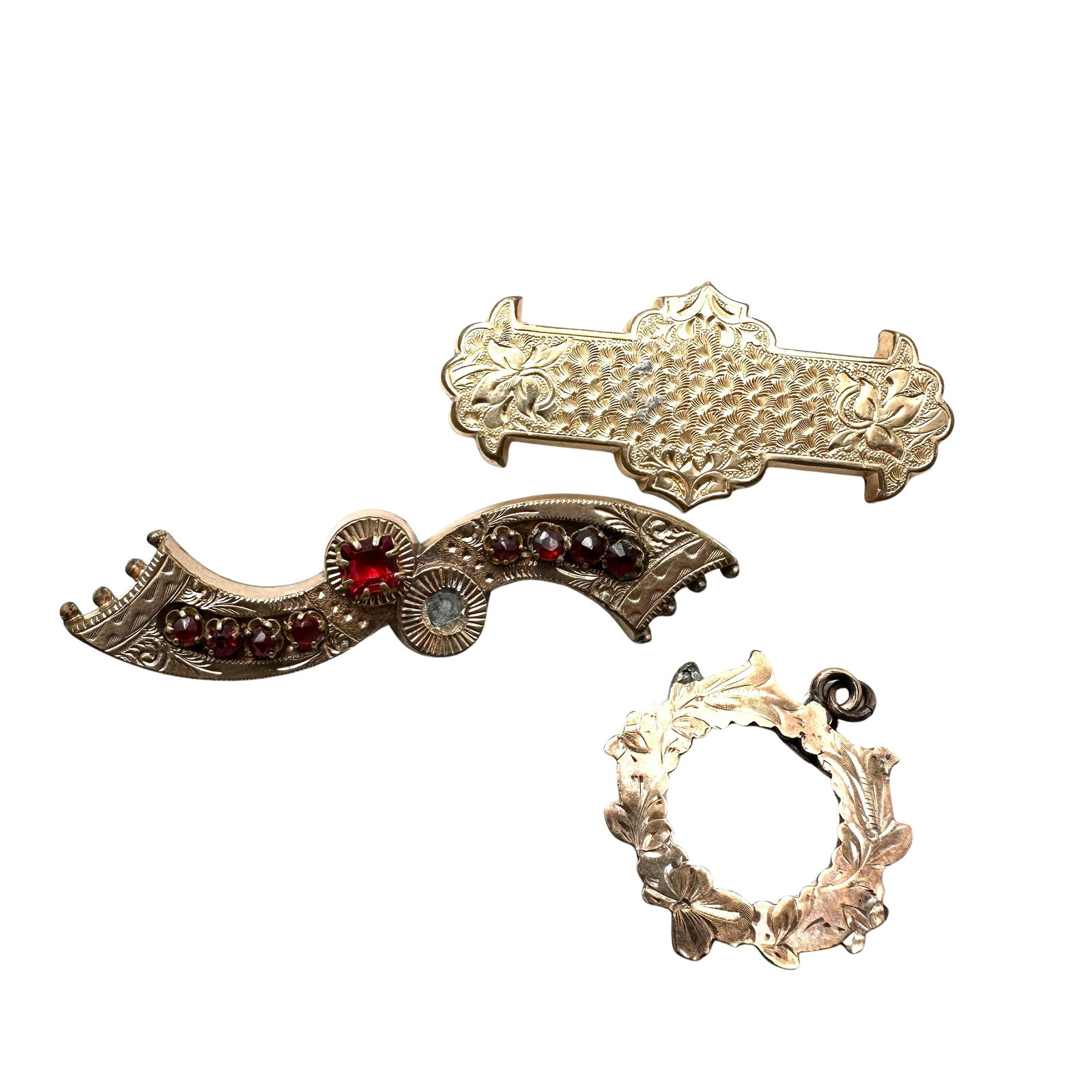 Antique Victorian Gold Filled Lot of Brooches Pins: Antique Victorian Gold Filled Lot of Brooches Pins