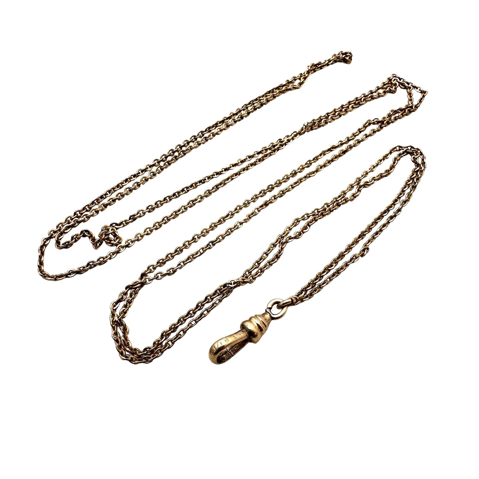 Antique Victorian Gold Filled Pocket Watch Chain 36 Inches: Antique Victorian Gold Filled Pocket Watch Chain 36 Inches