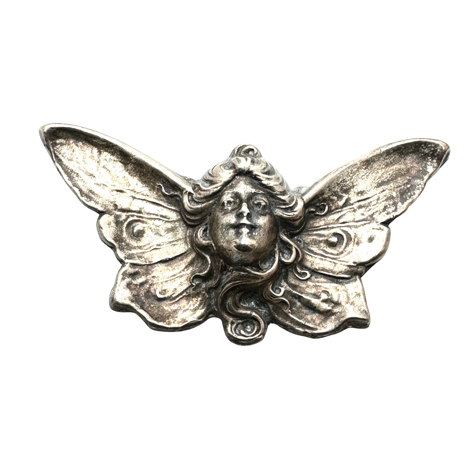 Vintage Art Nouveau Style Silver Tone Brooch Pin 3 Inch: Vintage Art Nouveau Style Silver Tone Brooch Pin 3 Inch