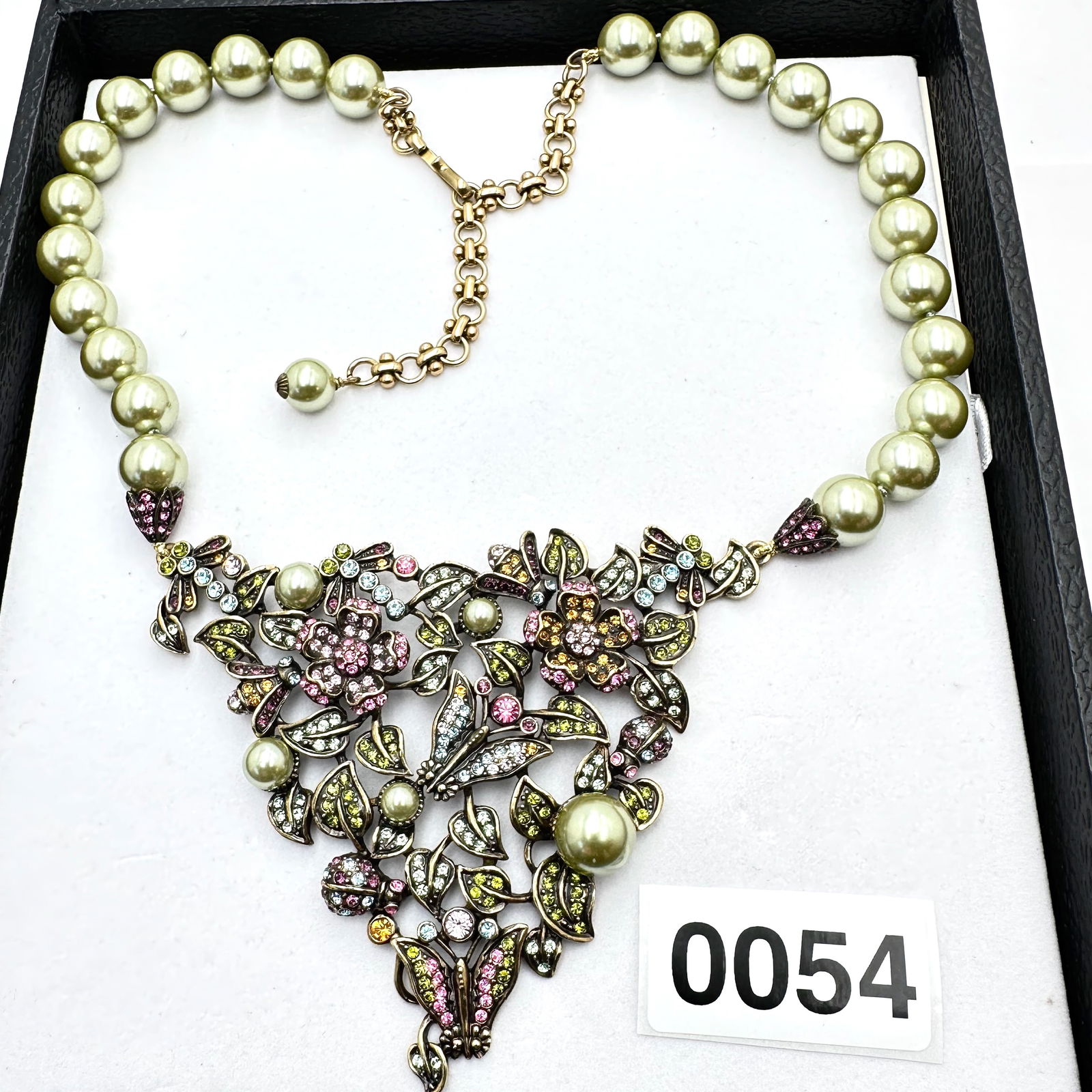 Jewelry Group Lot Heidi Daus Butterfly Dragonfly Multicolor Crystal Necklace Light Green Glass (1 of 2)
