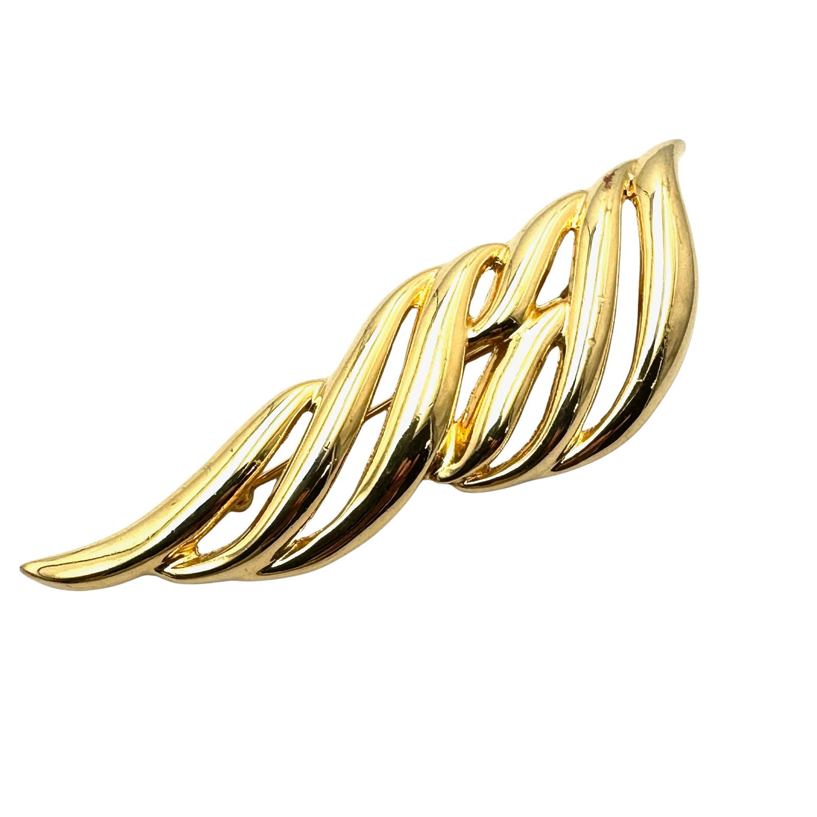 Vintage Givenchy Gold Tone Brooch Pin 3.25 Inch: Vintage Givenchy Gold Tone Brooch Pin 3.25 Inch