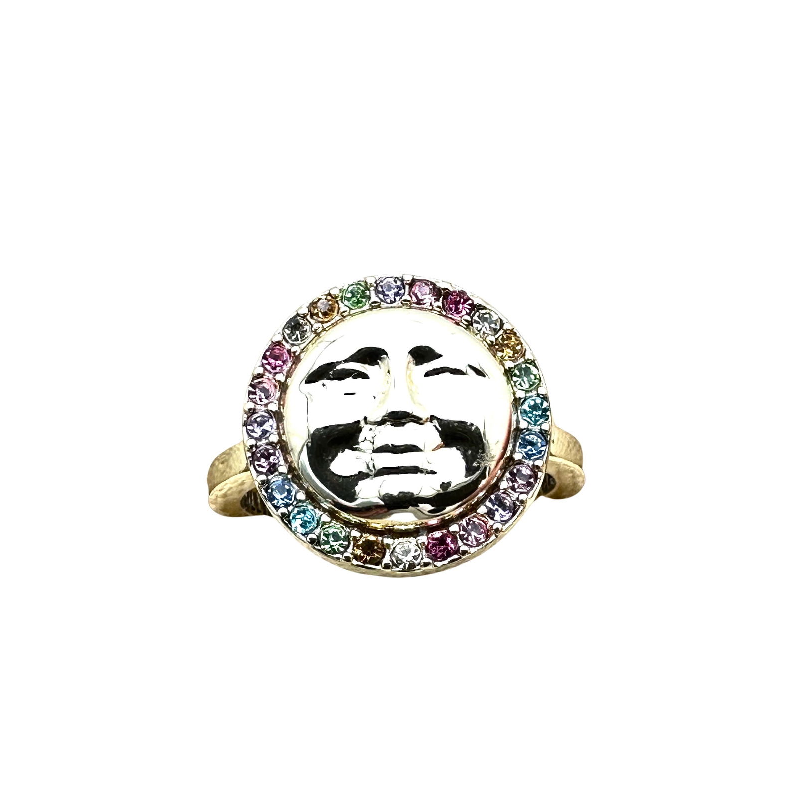 Kirks Folly Multicolor Crystal Gold Tone Moon Ring Size 7: Kirks Folly Multicolor Crystal Gold Tone Moon Ring Size 8