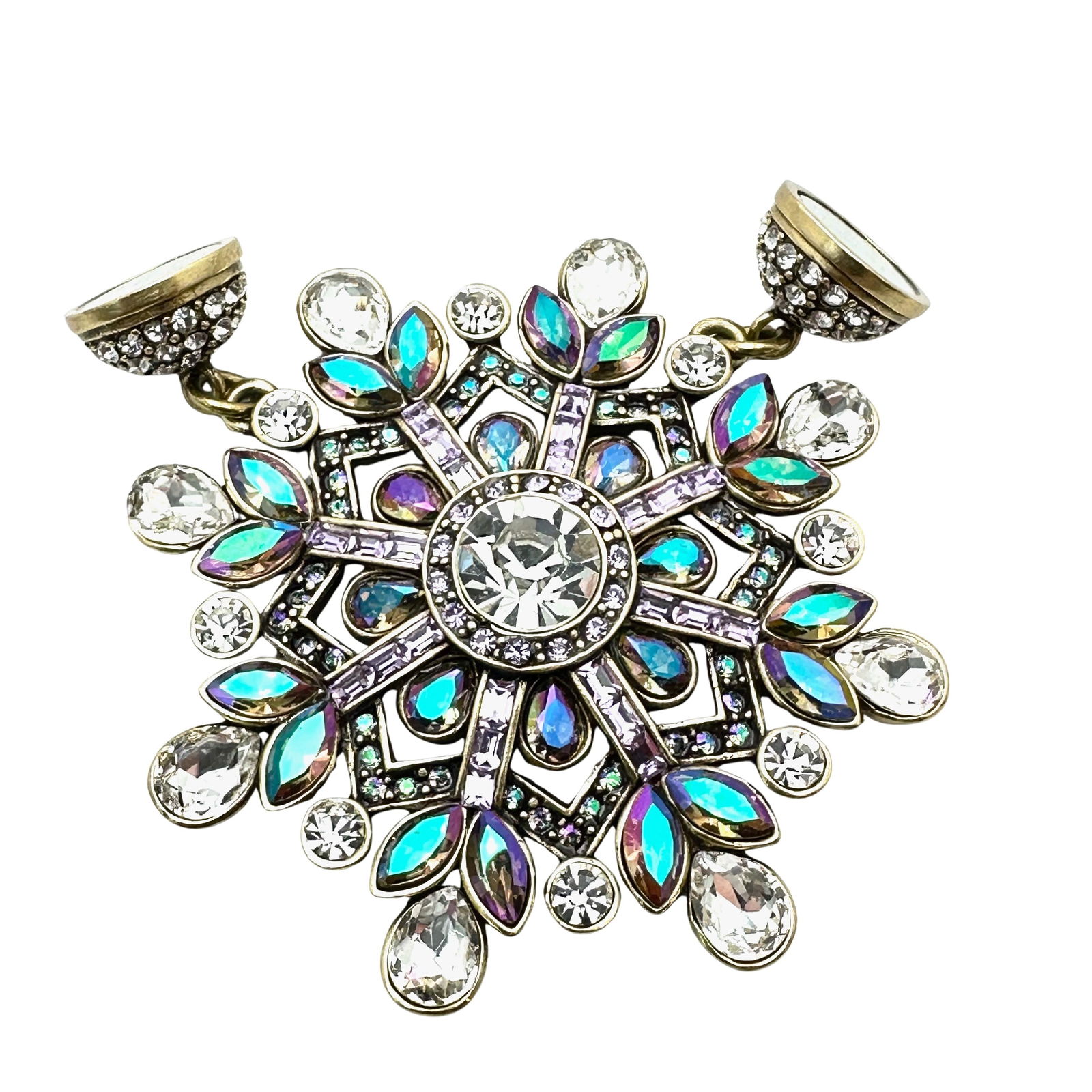 Heidi Daus Crystal Snowflake Magnetic Pendant For Necklace Bronze Tone (1 of 2)