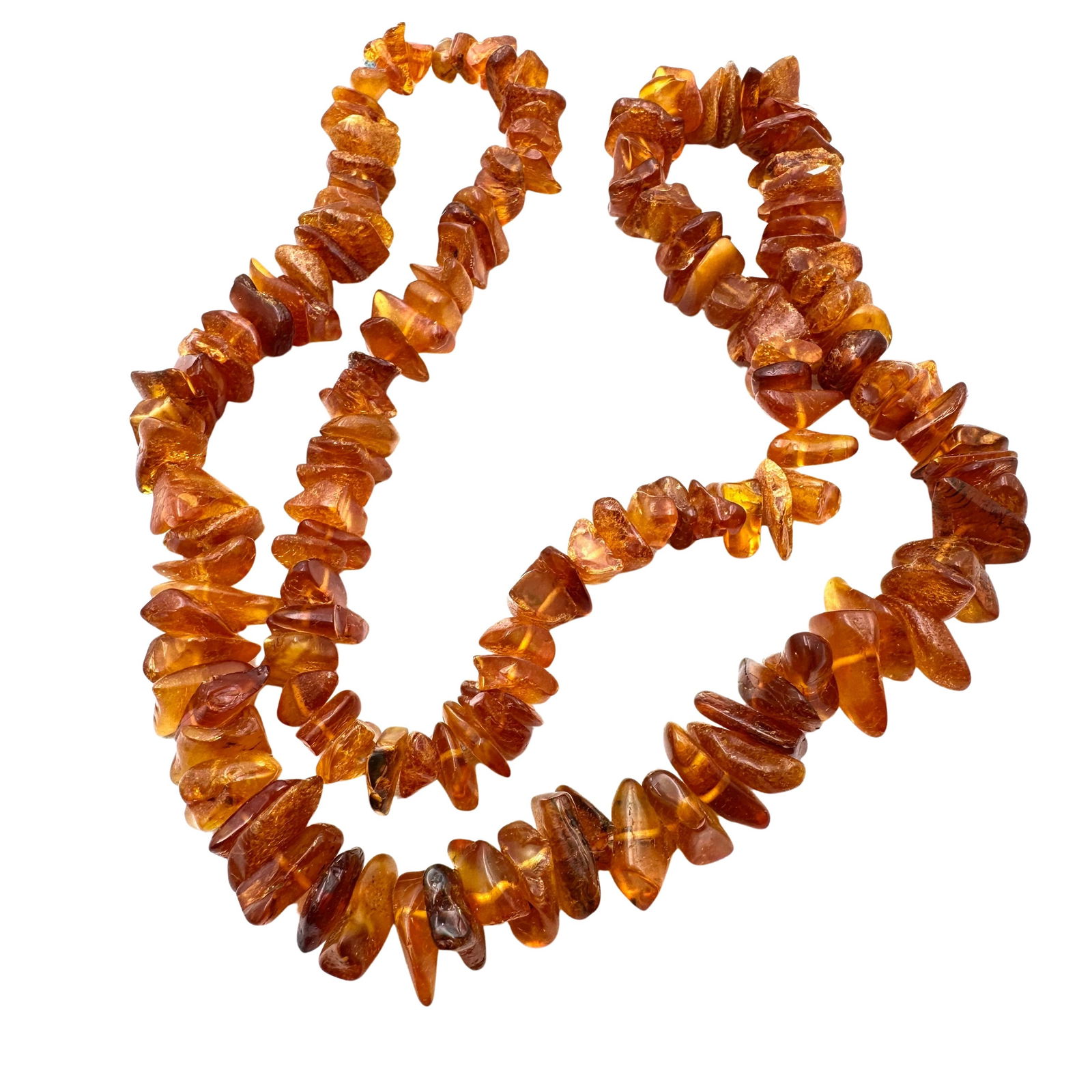 Vintage Natural Amber Strand Necklace 24 Inch 44 Grams: Vintage Natural Amber Strand Necklace 24 Inch 44 Grams