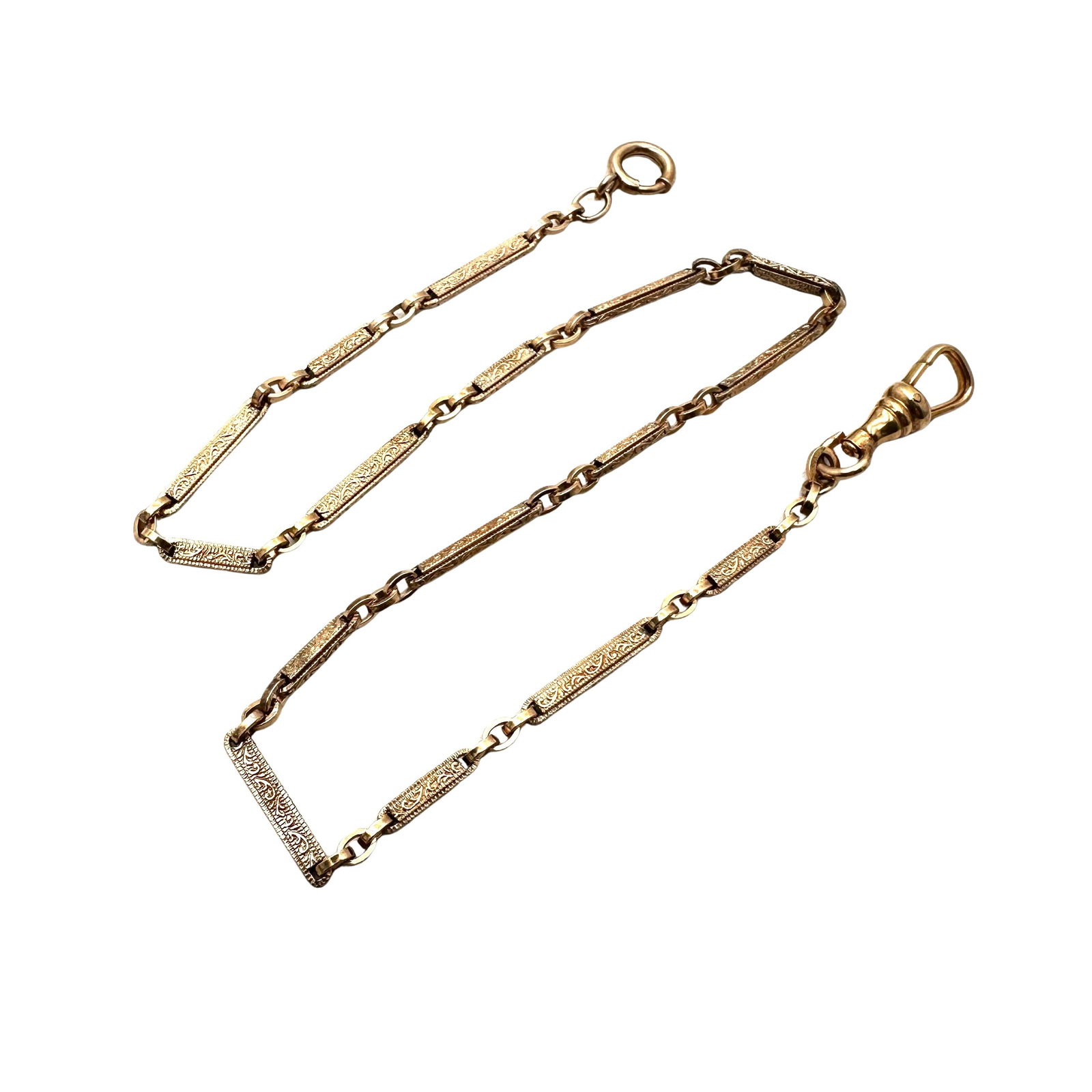 Antique Rose Gold Filled Pocket Watch Chain 12 Inch: Antique Rose Gold Filled Pocket Watch Chain 12 Inch