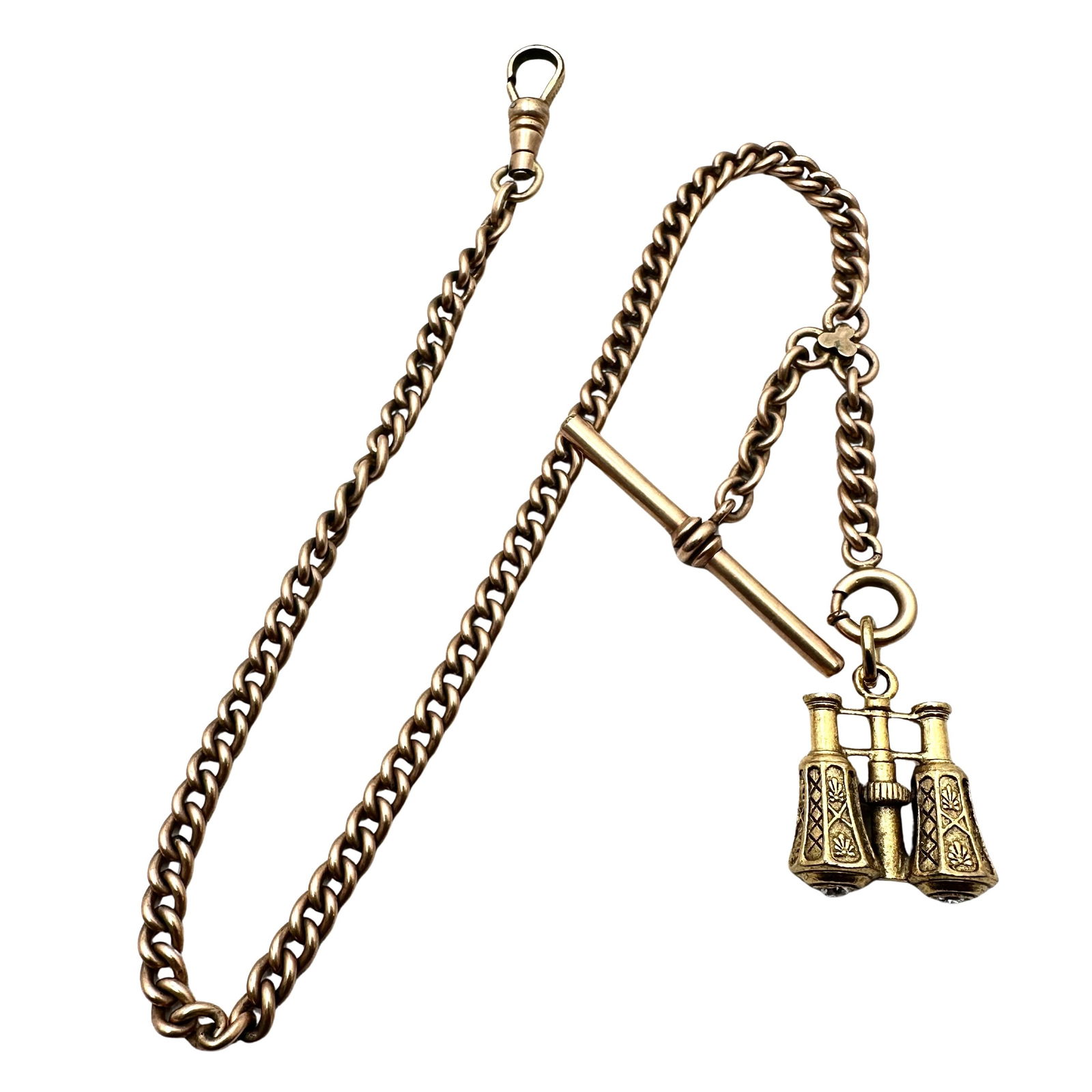 Antique Victorian Gold Filled Pocket Chain with Fob 12 Inch Length (1 of 2)