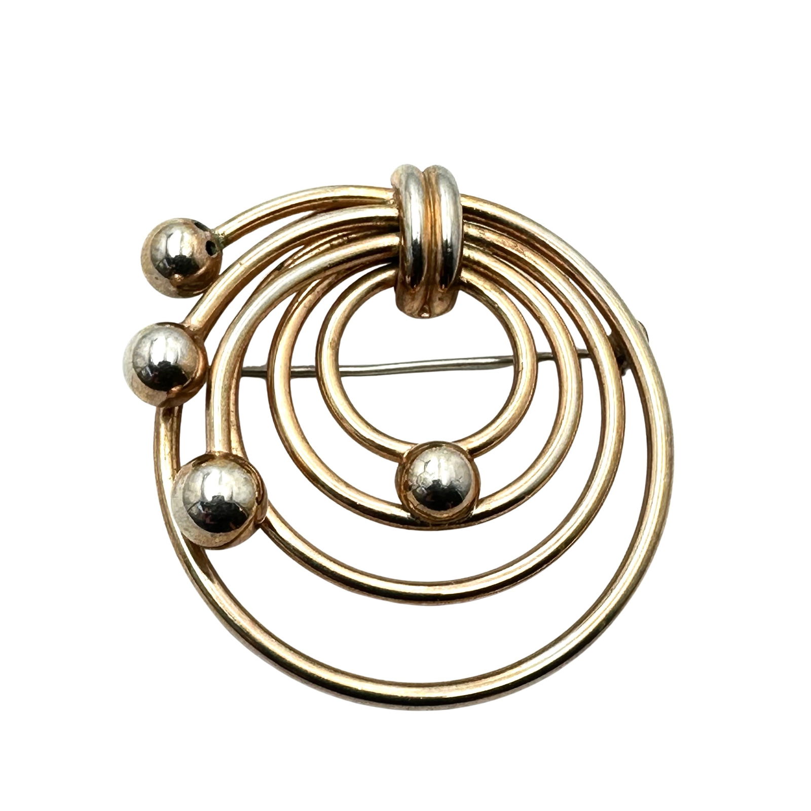 Vintage Barclay Gold Tone Brooch Pin 2 Inch (1 of 2)