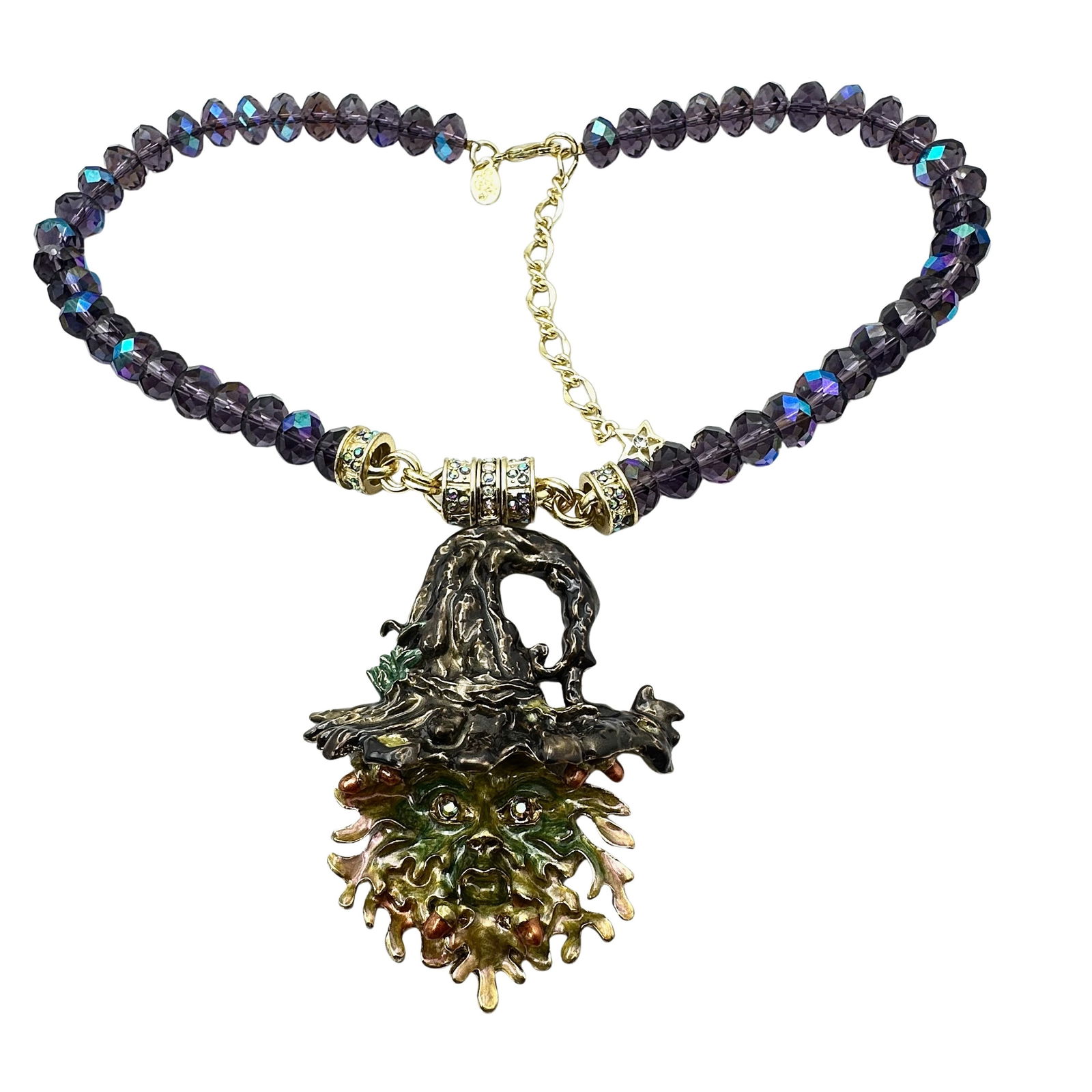 Kirks Folly Crystal Gold Tone Aurora Borealis Necklace Magnetic Clasp 16 to 18 Inch: Kirks Folly Crystal Gold Tone Aurora Borealis Necklace Magnetic Clasp 16 to 18 Inch