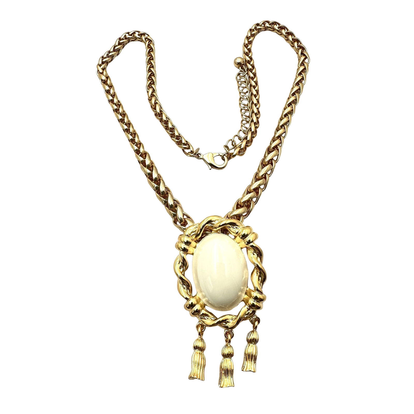 Ivana Trump Off White Gold Tone Pin Pendant Necklace 16 to 18 Inch (1 of 2)