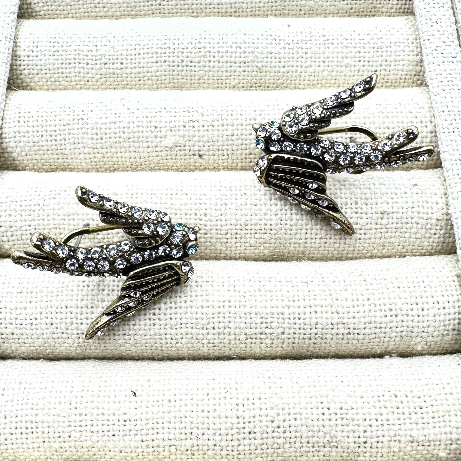 Heidi Daus Crystal Bird Pierced Earrings 1 Inch (1 of 2)