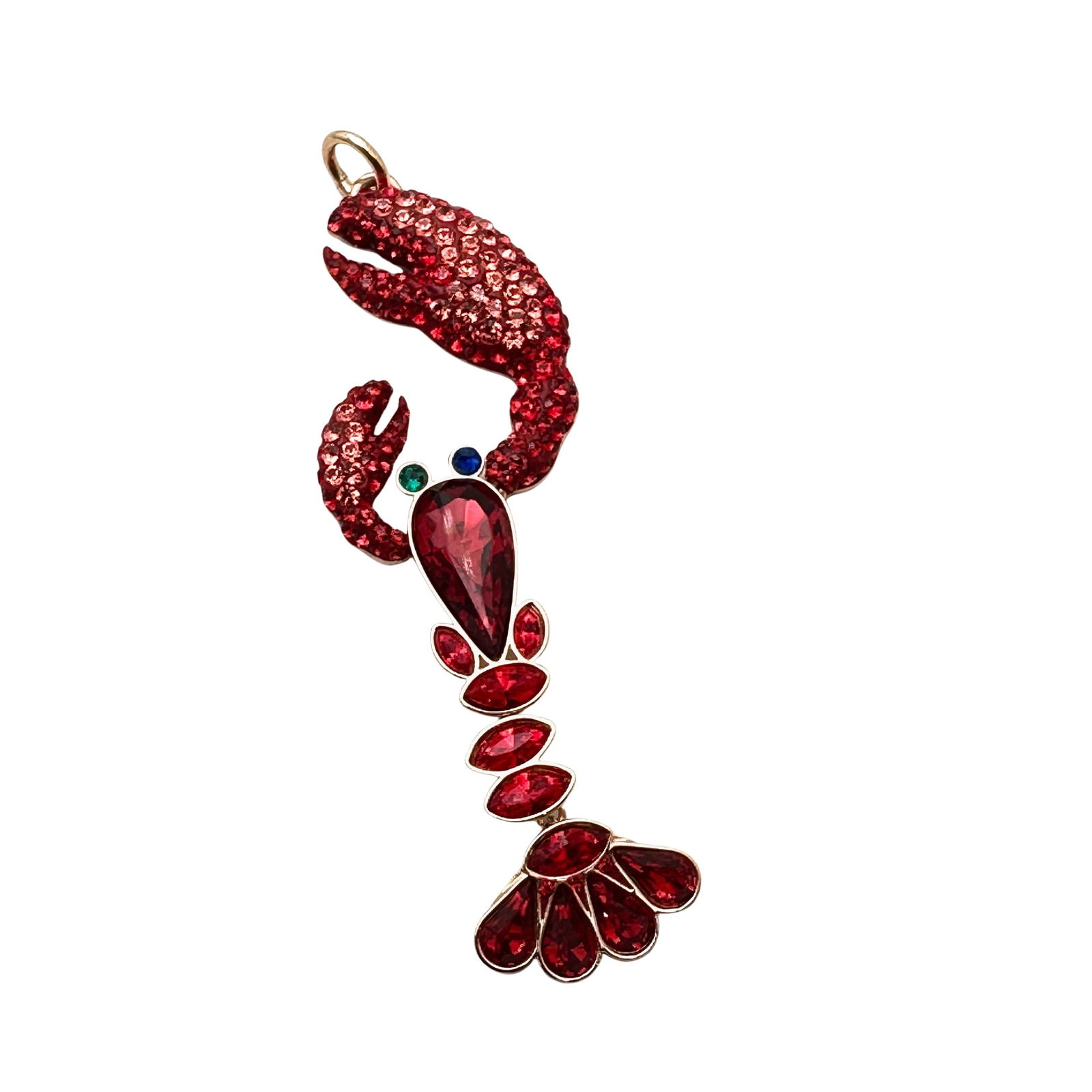 Swarovski Swan Hallmark Red Crystal Crab 2.5 Inch Rose Gold Plated Pendant: Swarovski Swan Hallmark Red Crystal Crab 2.5 Inch Rose Gold Plated Pendant