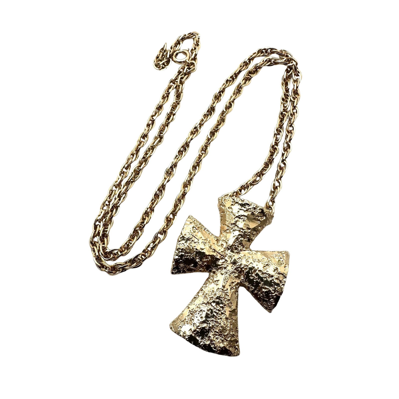 Vintage Sarah Coventry Maltese Cross Pendant Gold Tone Necklace 22 Inch (1 of 2)