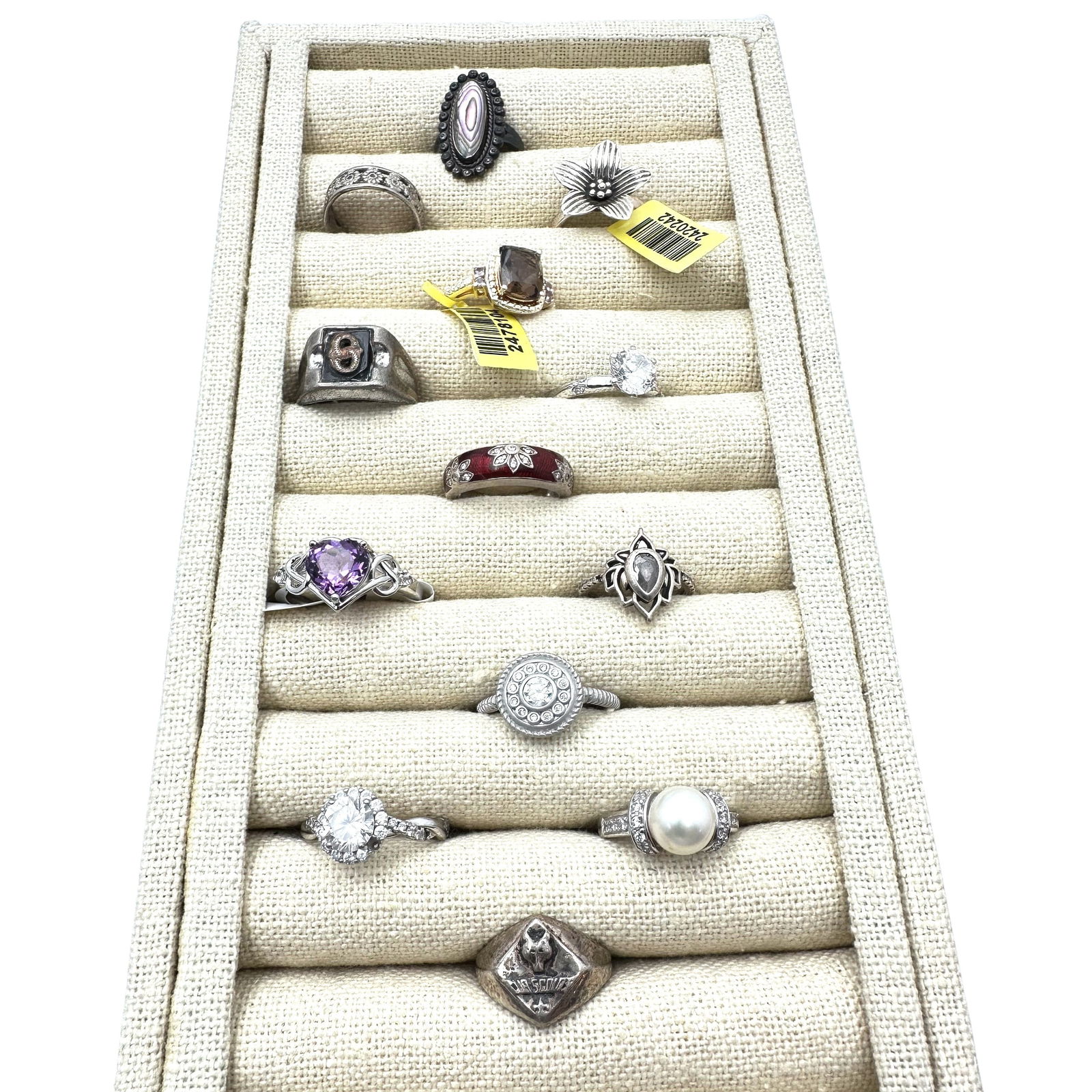 Jewelry Group of Sterling Silver Rings Variety of Sizes 52 Grams (1 of 2)