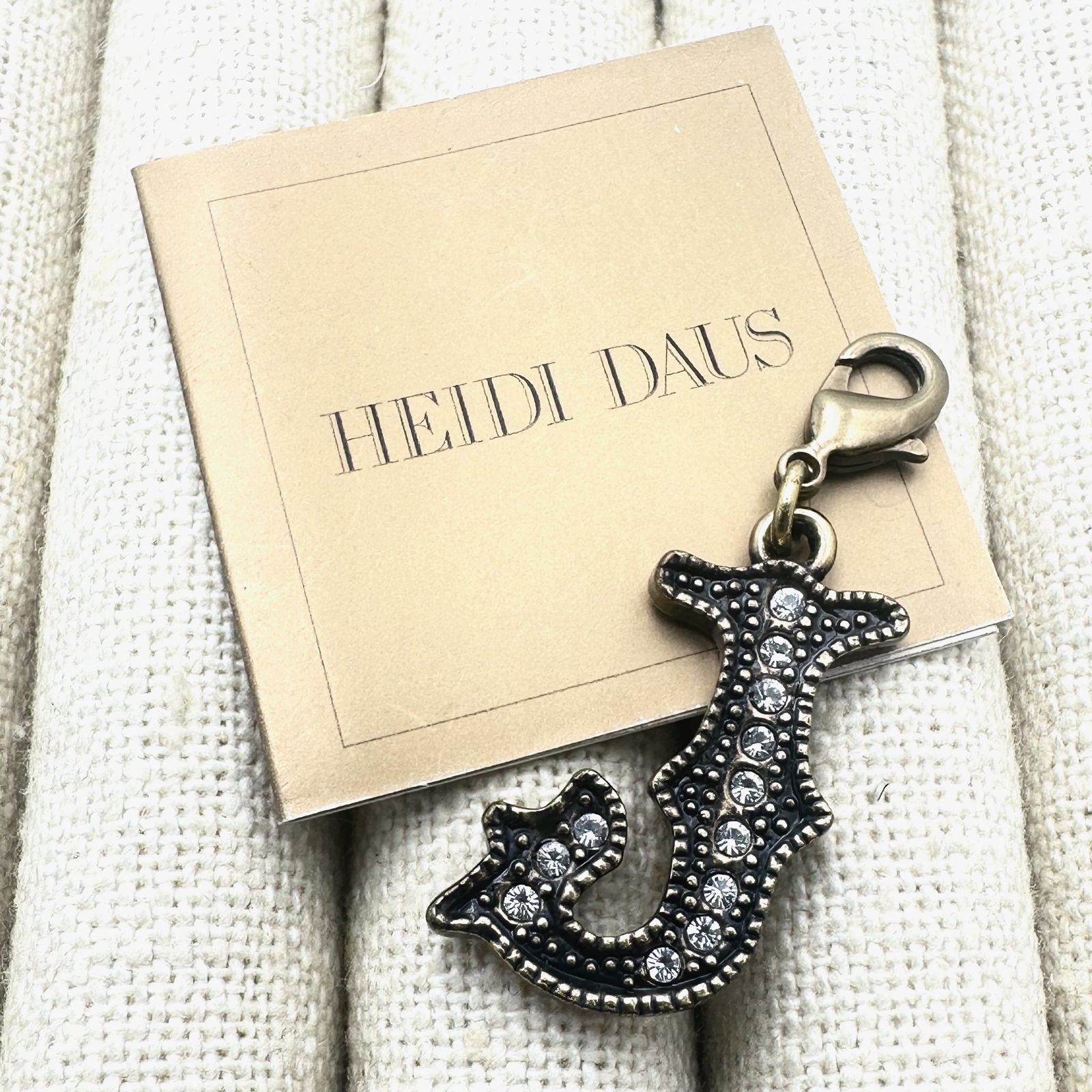 Heidi Daus Initial J Charm for Bracelet 1.25 Inch: Heidi Daus Initial J Charm for Bracelet 1.25 Inch