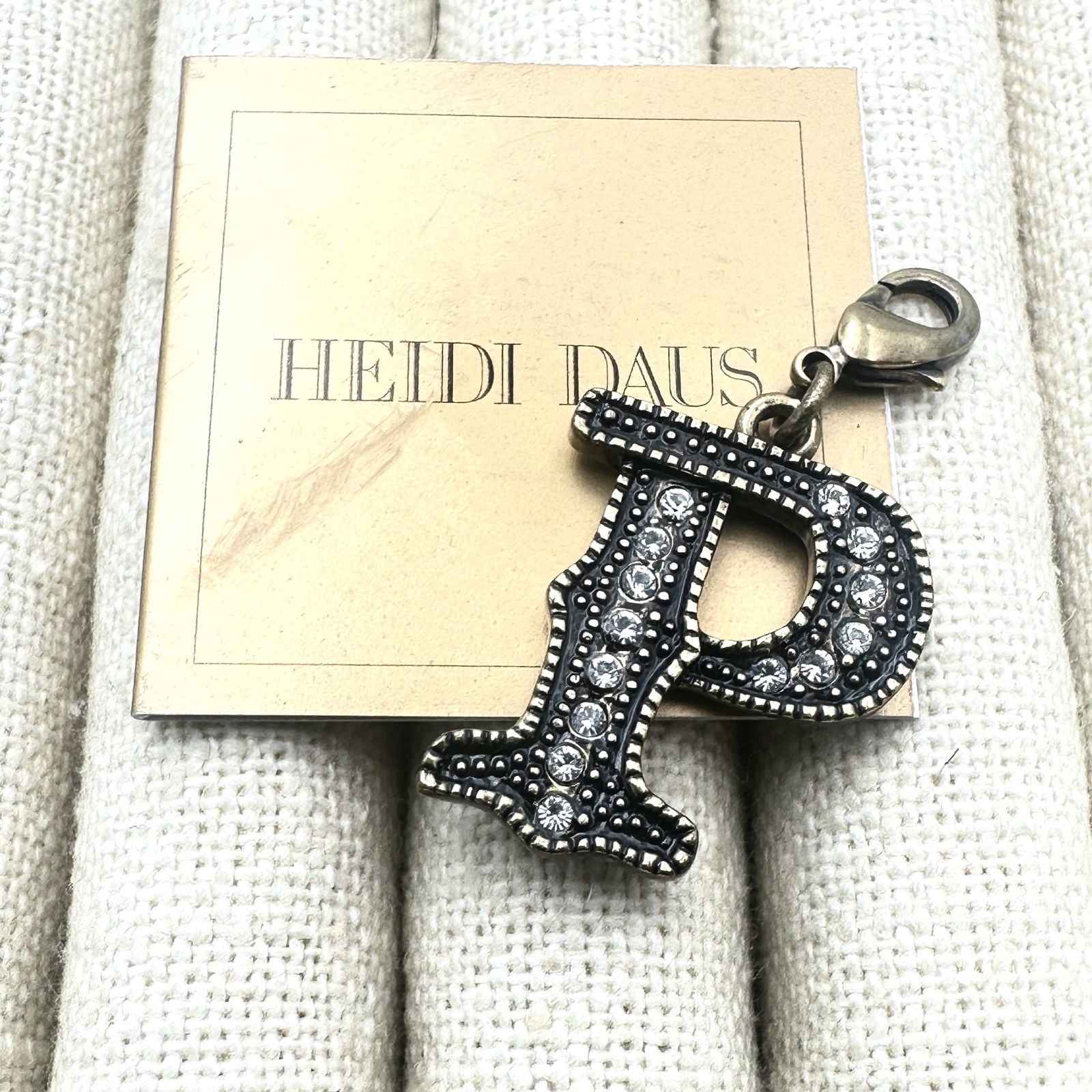 Heidi Daus Initial P Charm for Bracelet 1.25 Inch: Heidi Daus Initial P Charm for Bracelet 1.25 Inch