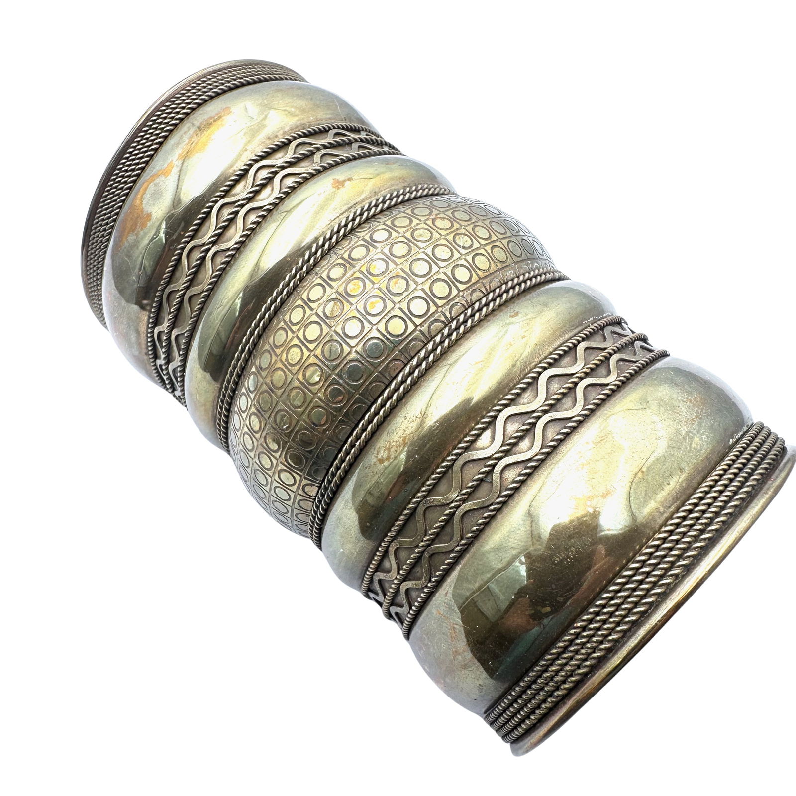 Vintage Large Bronze 5 Inch Cuff Bracelet or Arm Cuff (1 of 2)