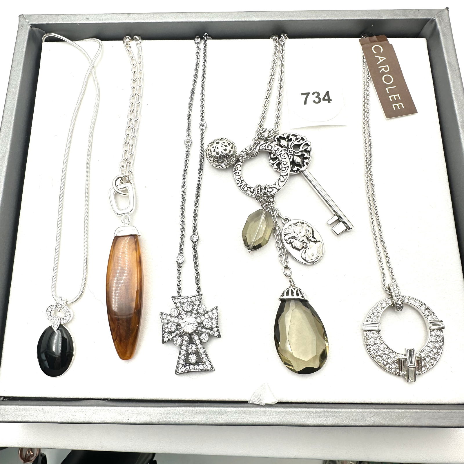 Vintage Jewelry Group Silver Tone Rhinestone Carolee Nolan Miller Cross: Vintage Jewelry Group Silver Tone Rhinestone Carolee Nolan Miller Cross