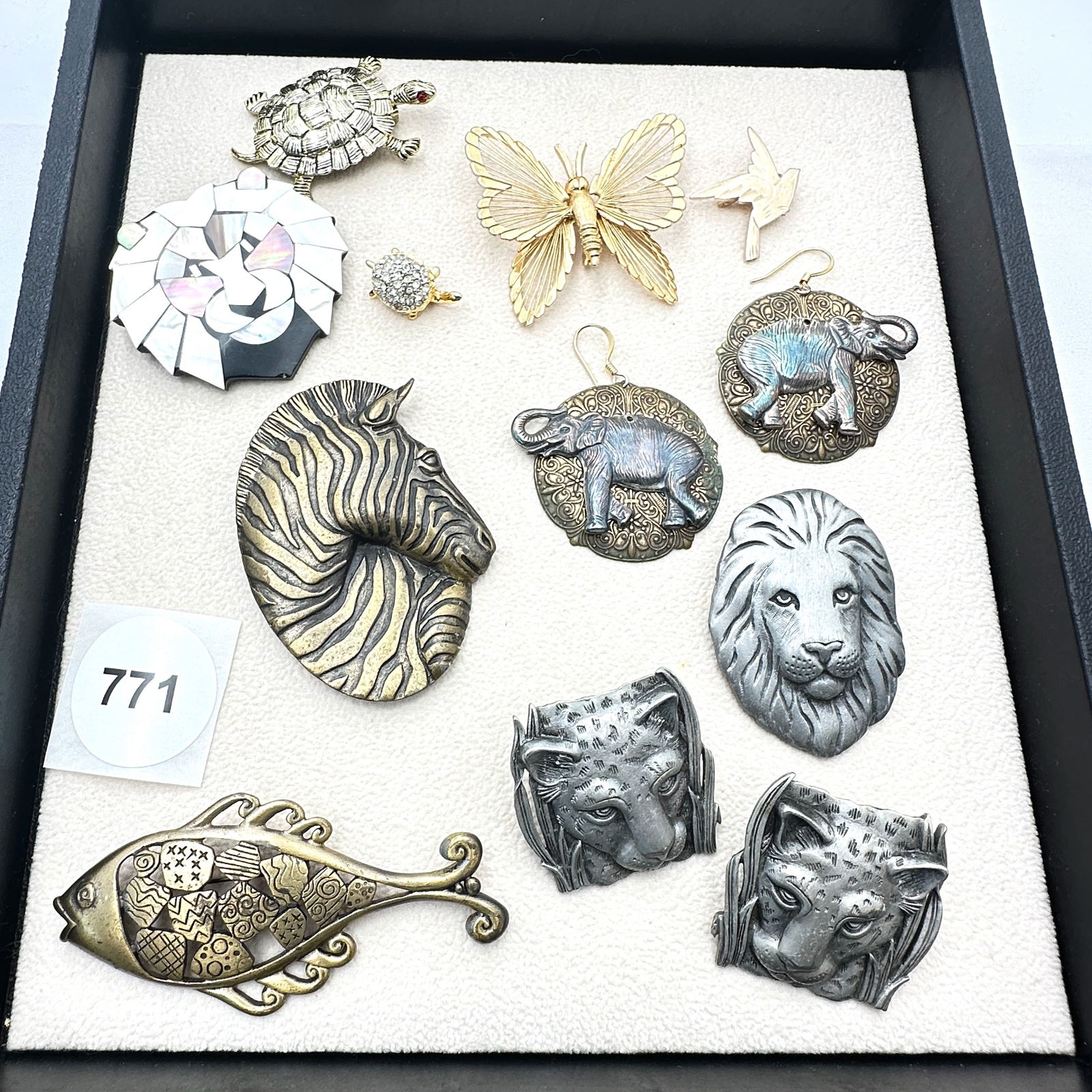 Vintage Jewelry Group Figural Brooches and Earrings (1 of 2)