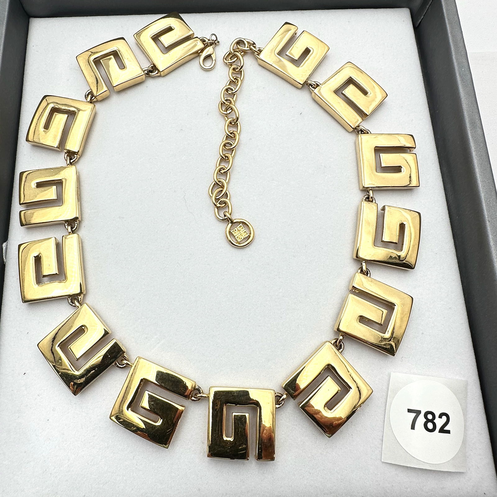 Vintage Givenchy Logo G Necklace 16 to 18 Inch Gold Plated (1 of 2)