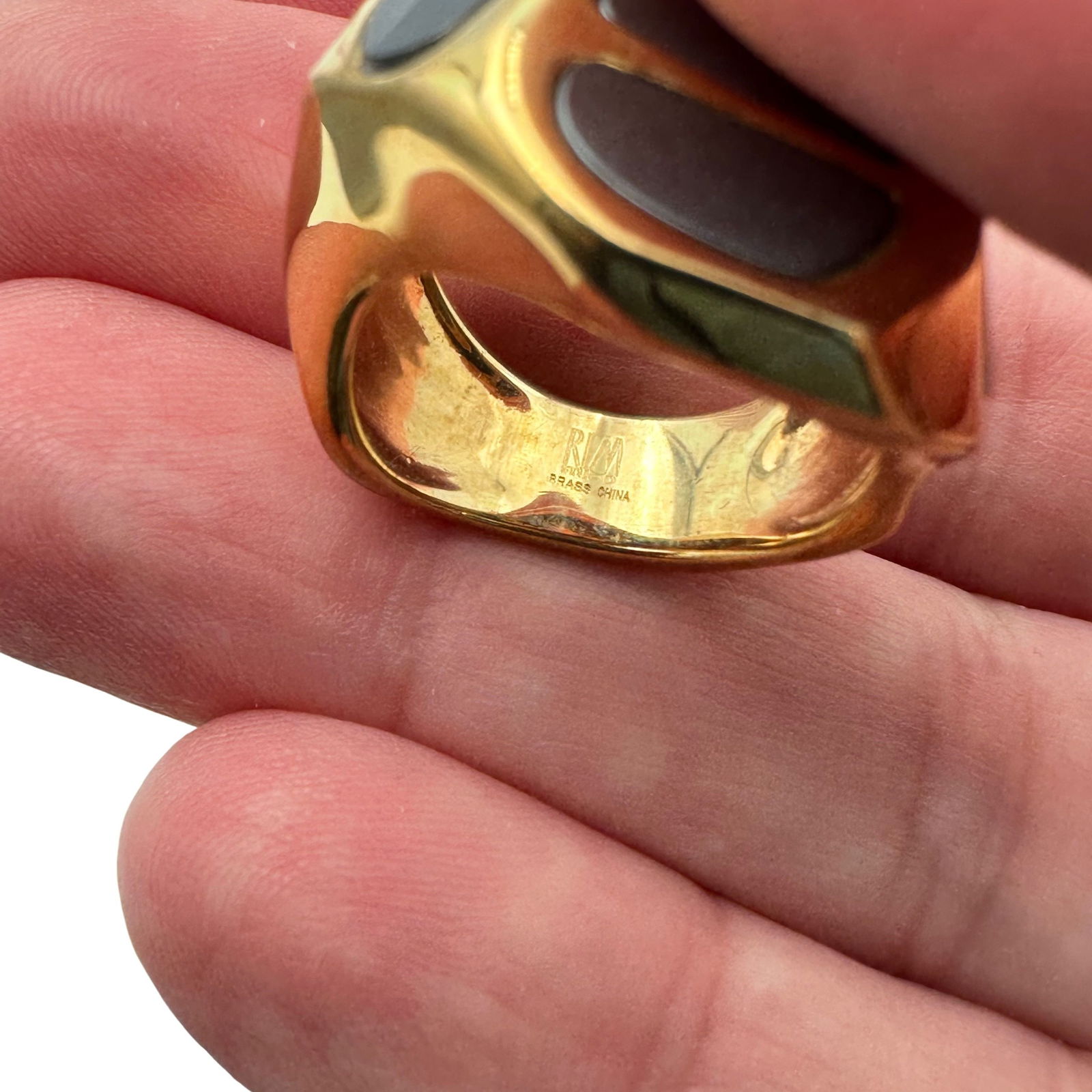 Robert Lee Morris RLM Brass Statement Ring Size 7 - 2