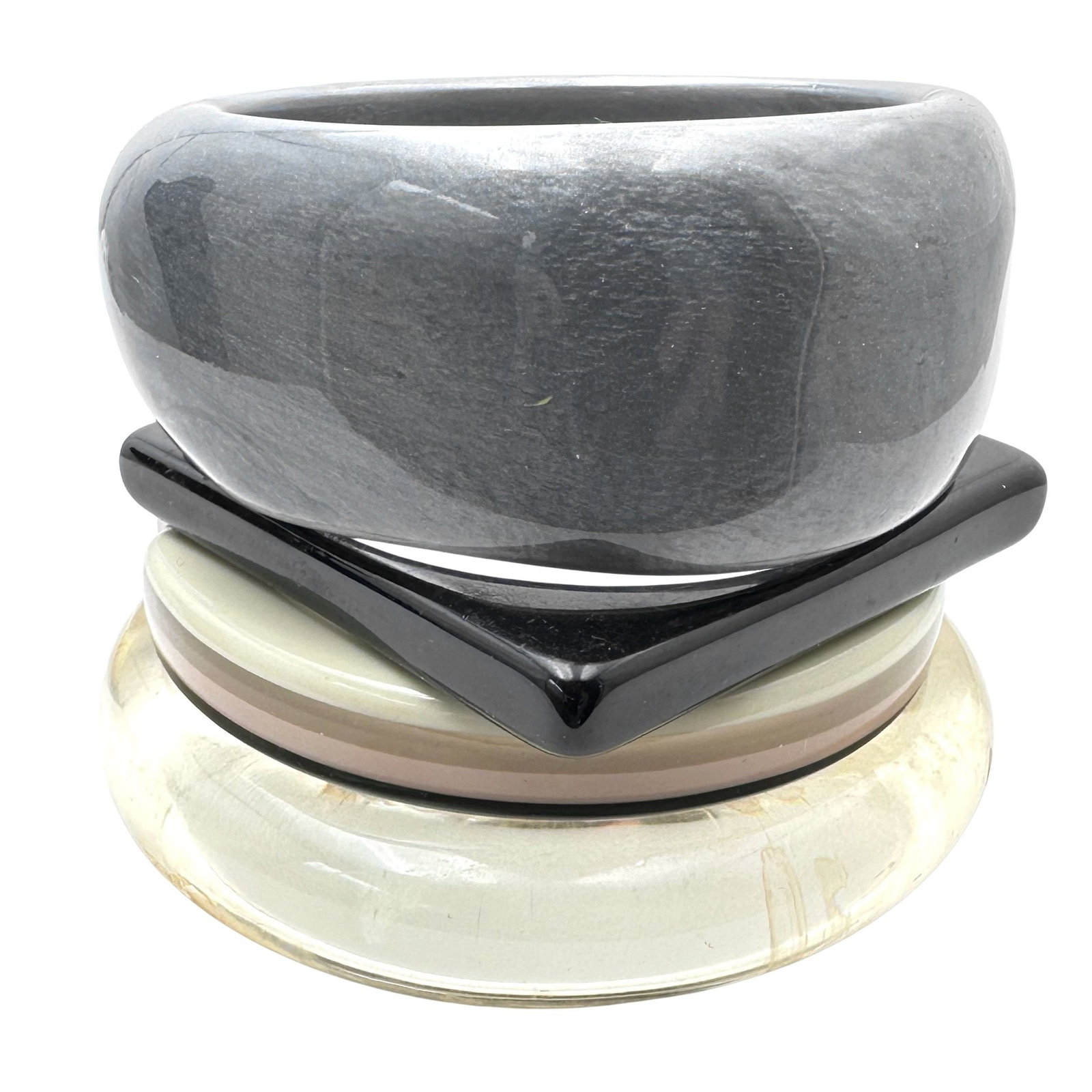 Vintage Bangle Bracelet Group Lucite Multicolor Clear Square and More (1 of 2)