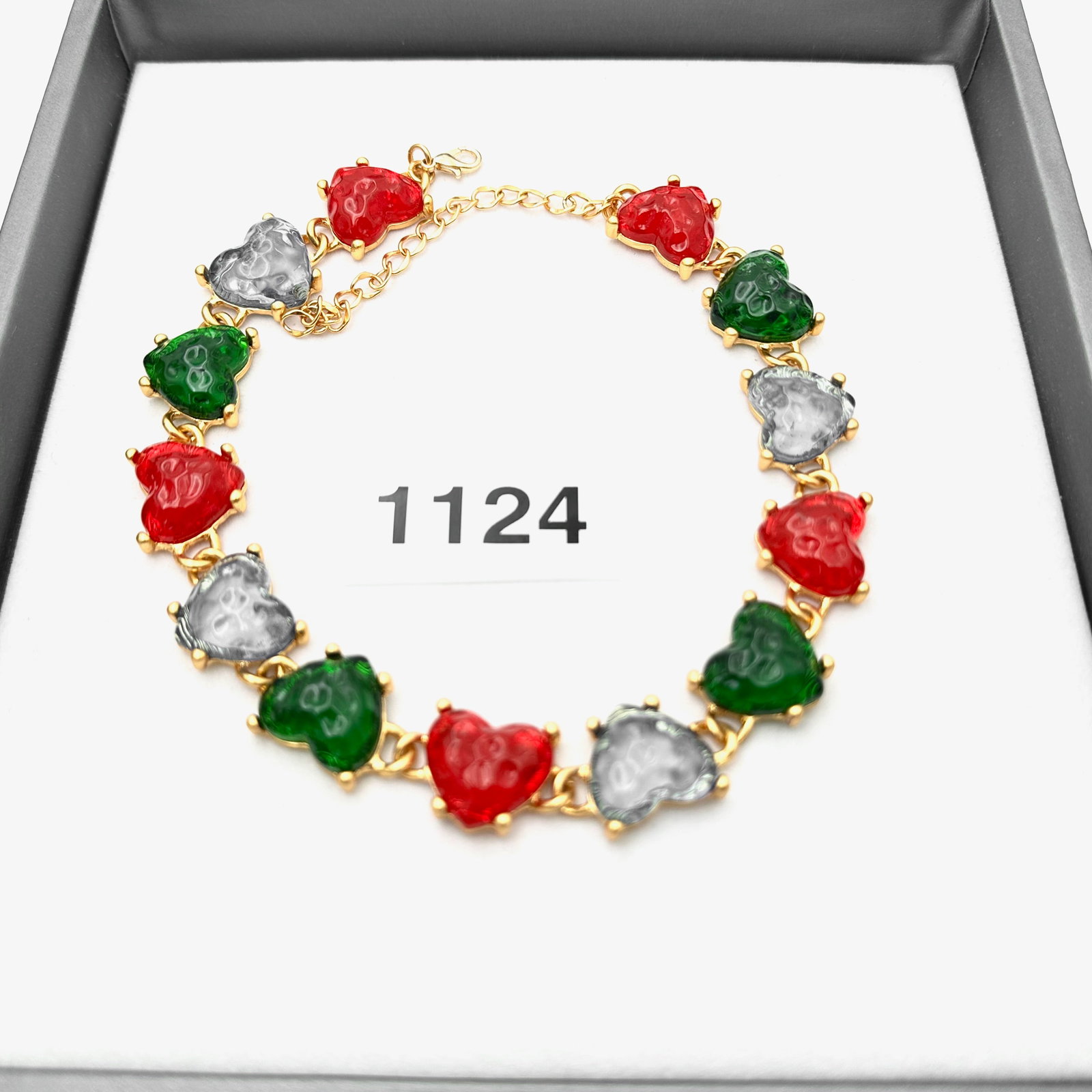 Jewel Tone Gripoix Glass Style Heart Matte Gold Tone Necklace 16 Inch Length Heavy Quality Made: Jewel Tone Gripoix Glass Style Heart Matte Gold Tone Necklace 16 Inch Length Heavy Quality Made